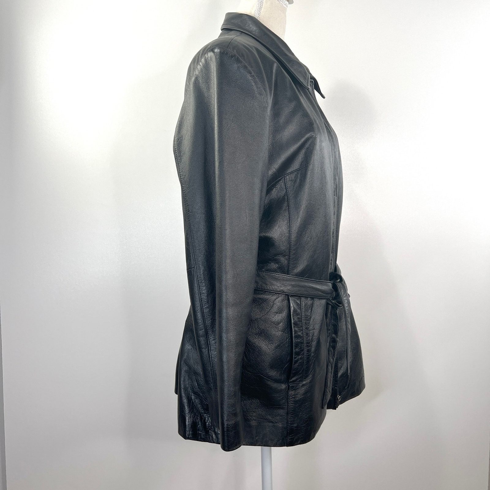 Wilsons Leather Wilsons Leather Belted Jacket Black Size L / US 10 / IT 46 - 7 Thumbnail