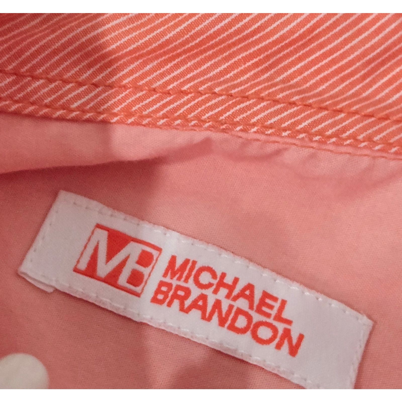 Other Michael Brandon Bright Orange Button Up Men's Shirt Medium Size US M / EU 48-50 / 2 - 4 Thumbnail