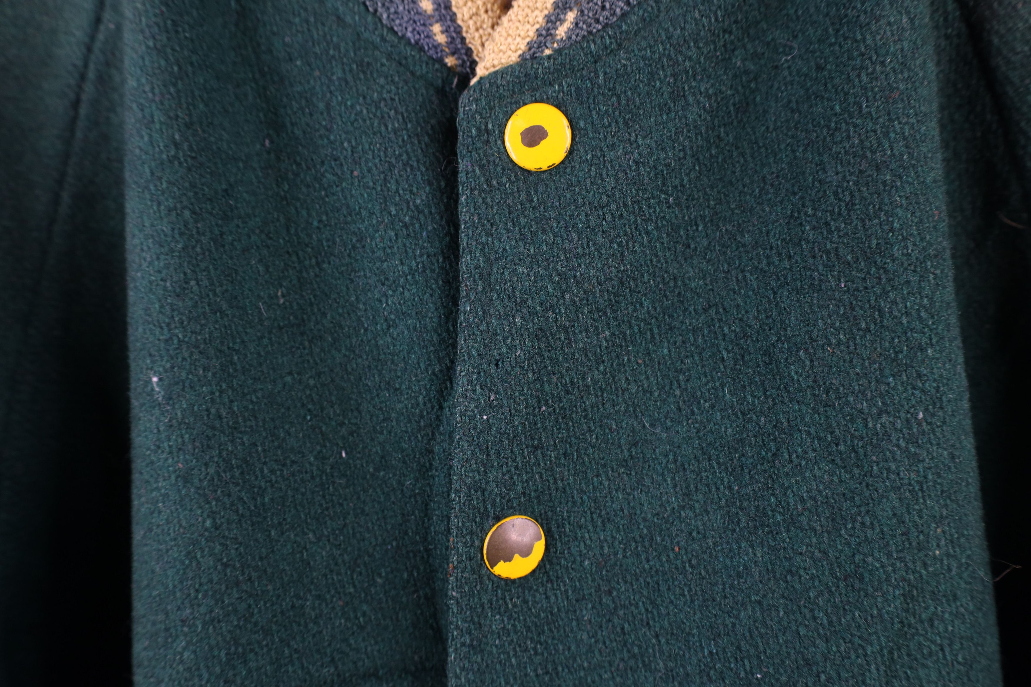 Vintage Vintage 40s 50s Streetwear Wool Varsity Jacket Green USA Size US M / EU 48-50 / 2 - 9 Thumbnail