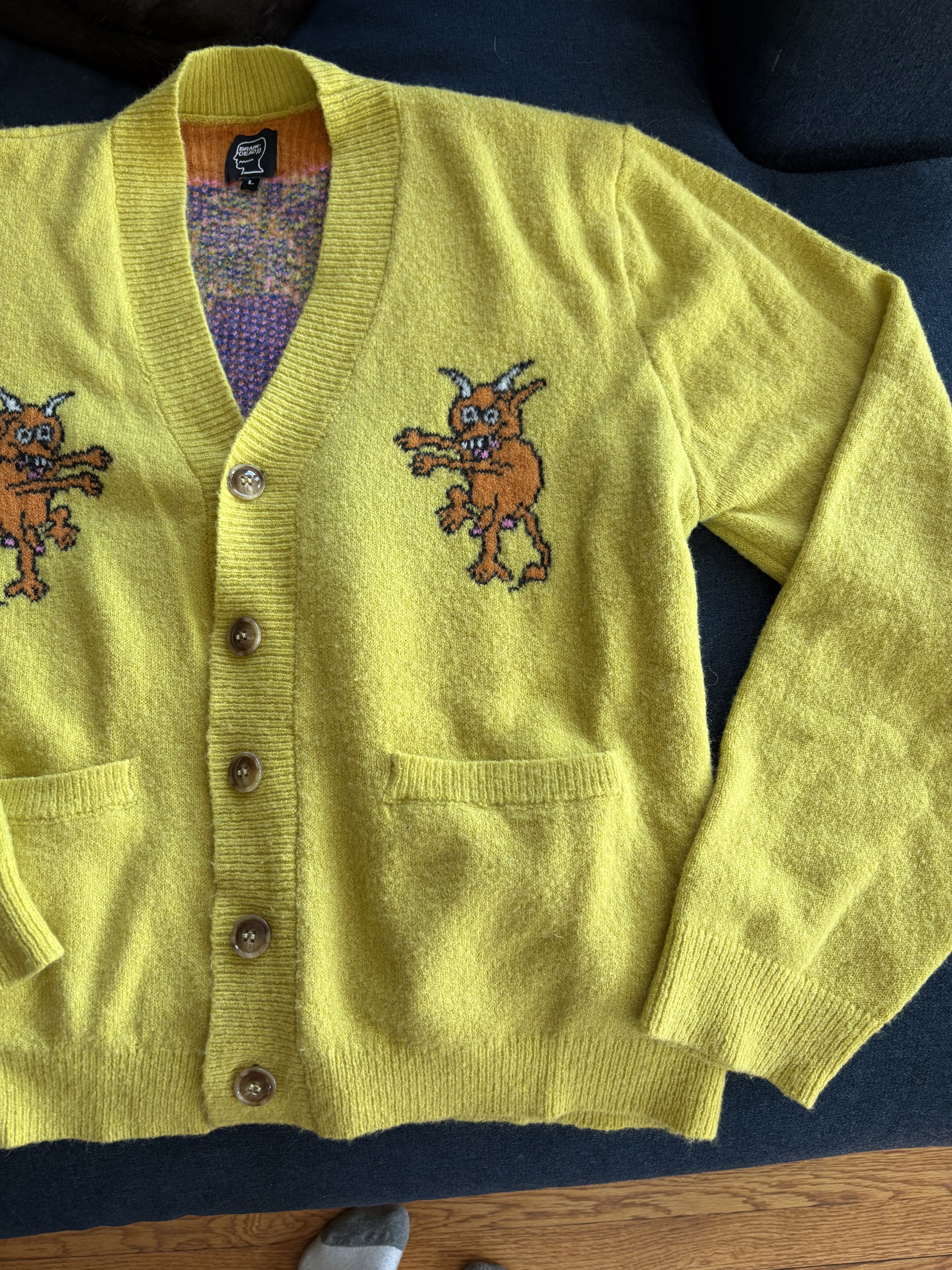 Brain Dead Brain Dead Devils Wool Blend Knit Sweater Cardigan Size US XL / EU 56 / 4 - 4 Thumbnail