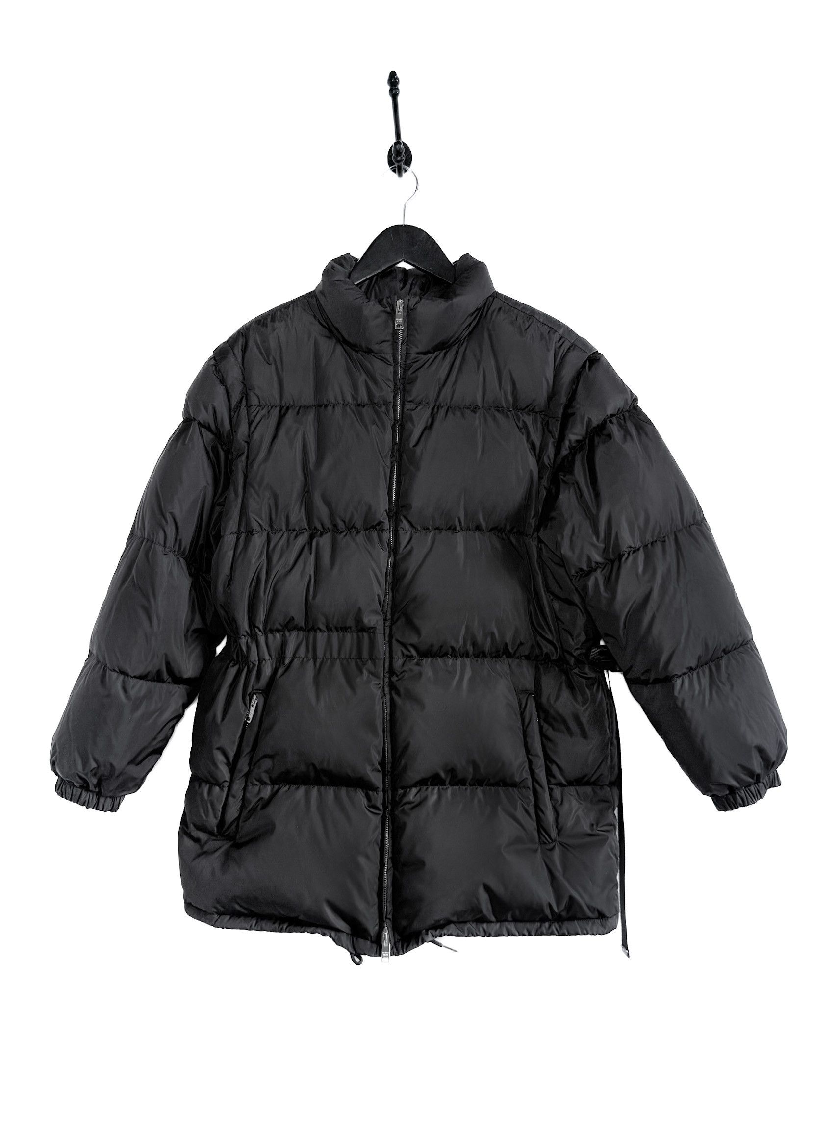 Prada Prada 2020 Black Re-Nylon Removable Sleeves Down Jacket Size XS / US 0-2 / IT 36-38 - 6 Thumbnail