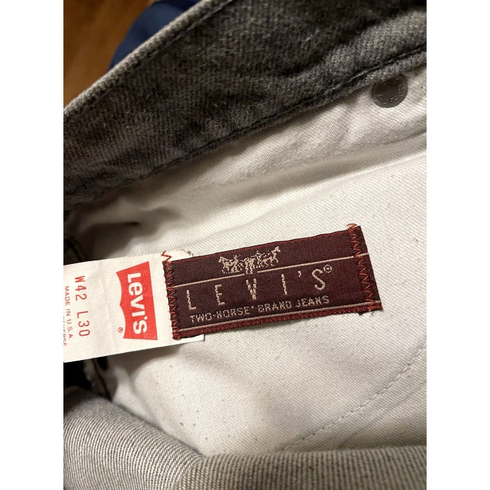 Levi's VINTAGE 80s Levi's Jeans Gray Mens 40x30 USA Leather Tab Size US 40 / EU 56 - 5 Thumbnail