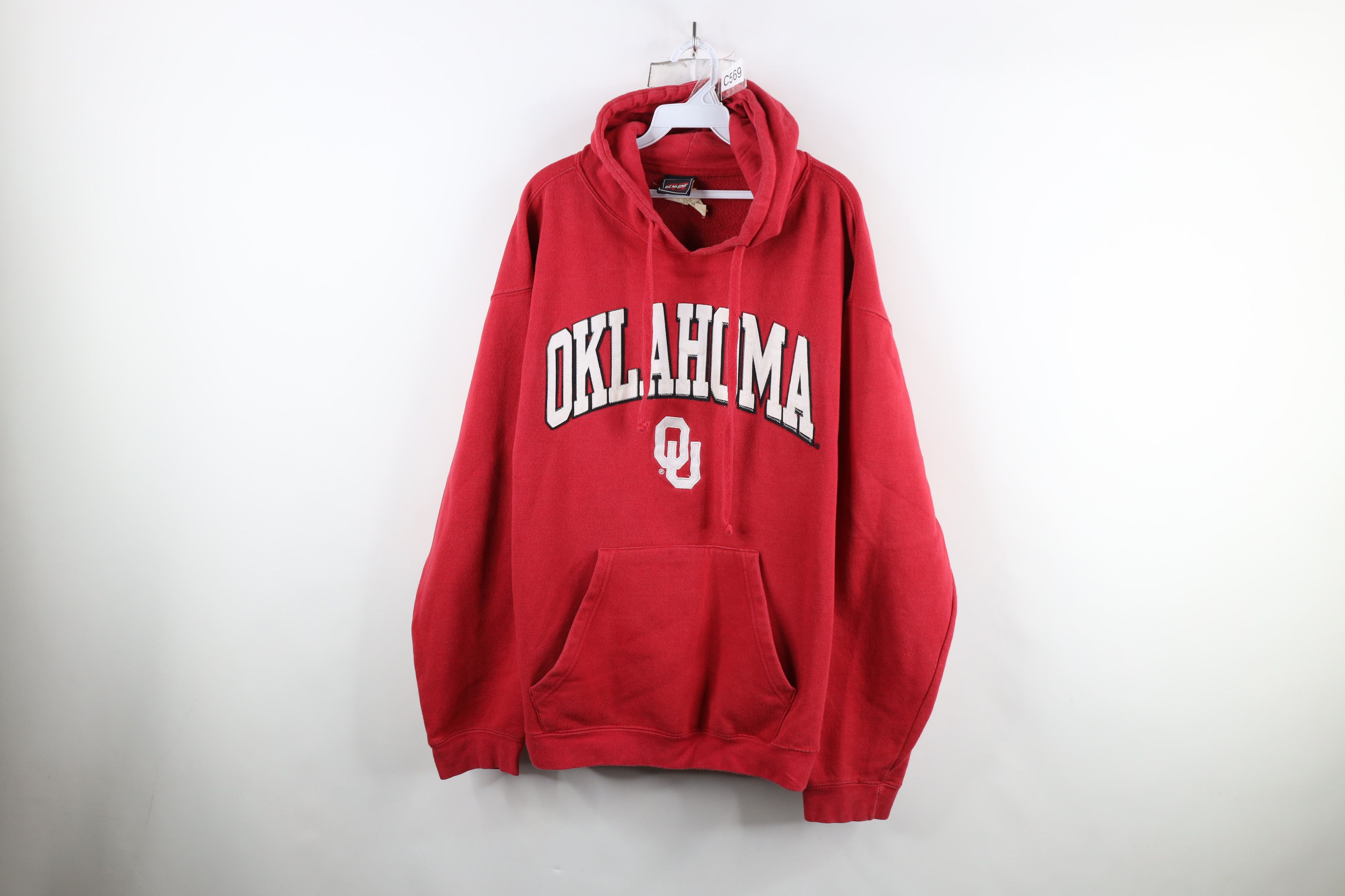 Vintage Vintage 90s Spell Out Oklahoma University Hoodie Sweatshirt Size US L / EU 52-54 / 3 - 1 Thumbnail