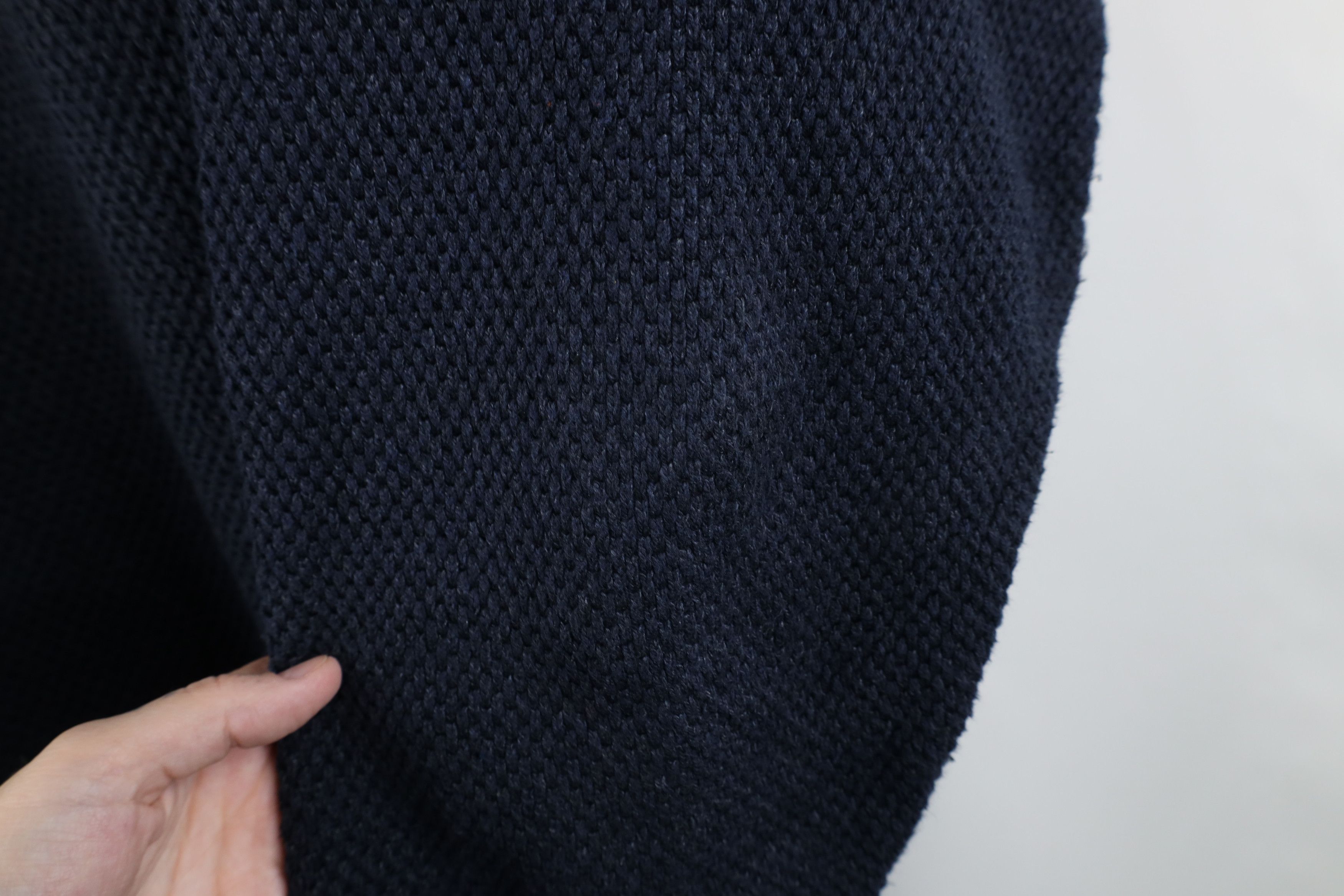 Vintage Vintage 90s Streetwear Thermal Knit Henley Sweater Blue USA Size US XL / EU 56 / 4 - 5 Thumbnail
