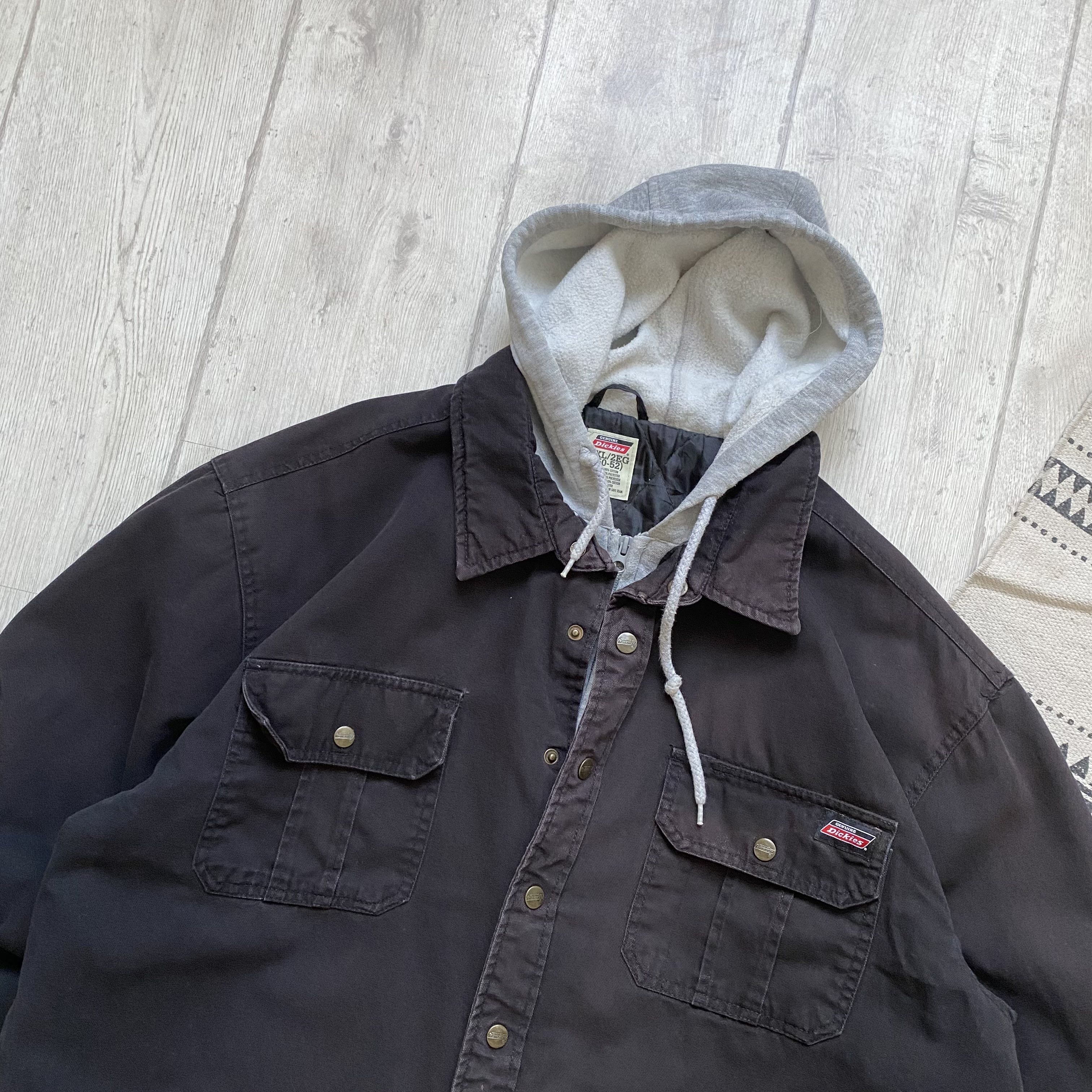 Dickies 🛠️ Vintage Faded Dickies Work jacket hooded Denim Carhartt Size US XXL / EU 58 / 5 - 2 Thumbnail
