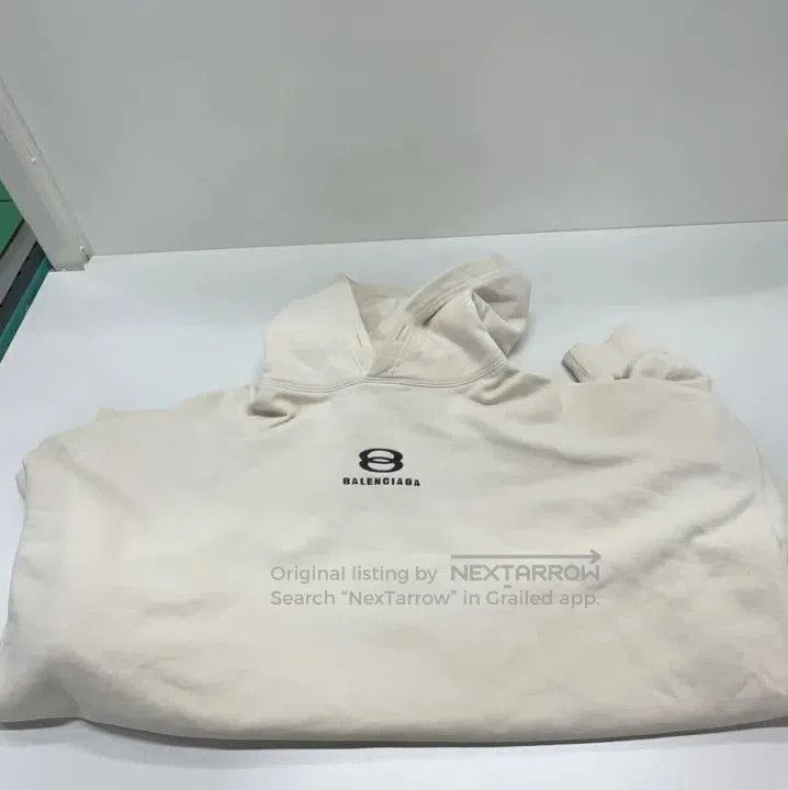 Balenciaga Balenciaga White Unity Print Hoodie for Men. Size US M / EU 48-50 / 2 - 7 Thumbnail