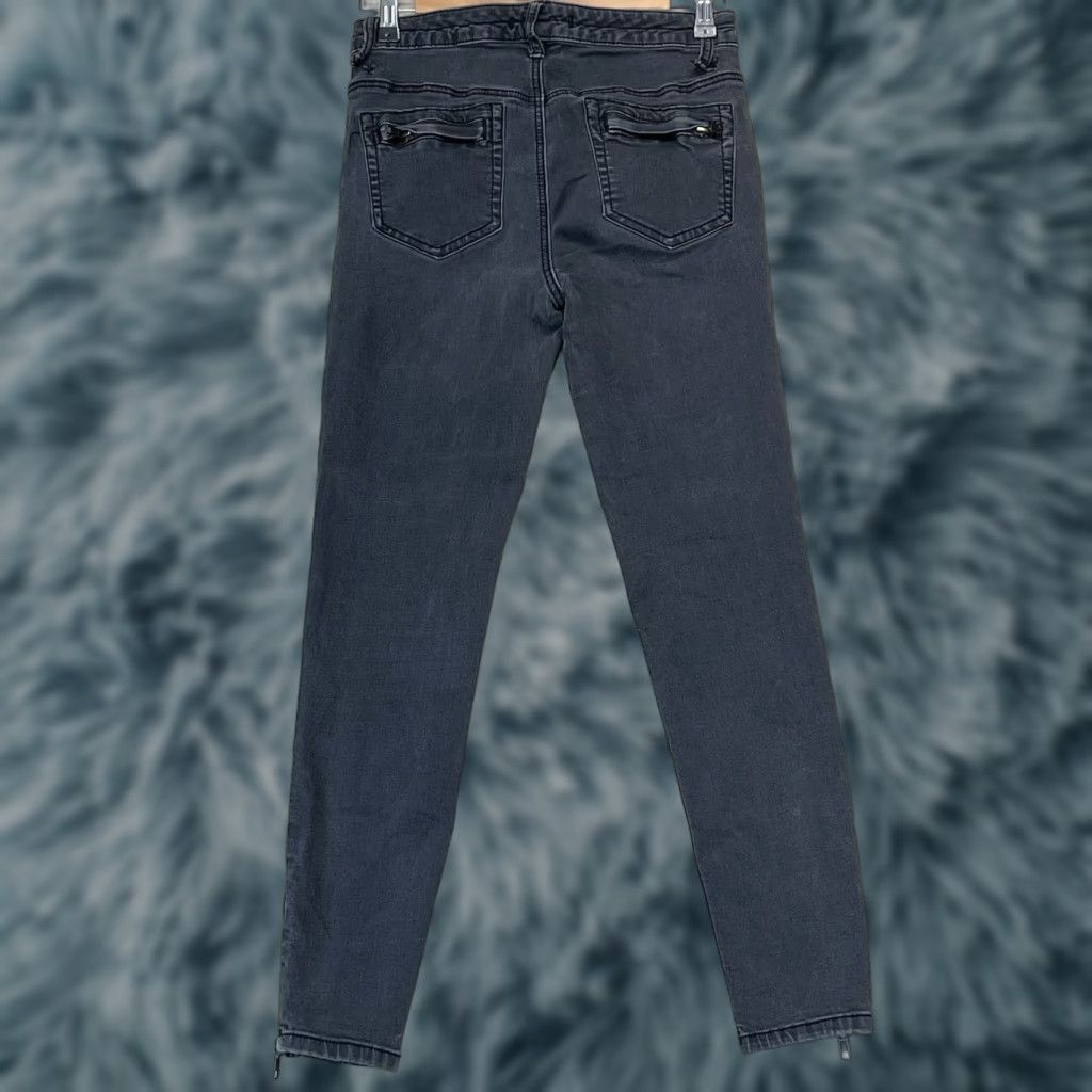 Free People Free People High Rise Washed Black Skinny Jeans Women’s 27 Belt Loops Skinny Belted FP Movement by Free People Jeans Women 27 Black Size 27" / US 4 / IT 40 - 1 Thumbnail