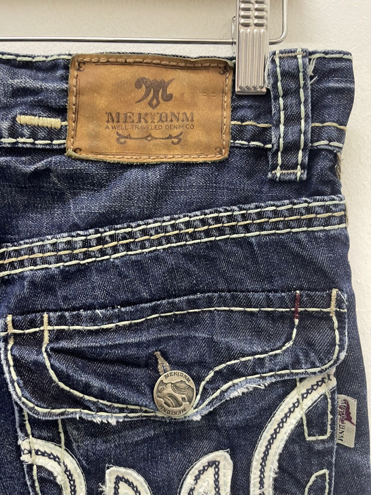 Mek Denim Rare Vintage MEK DENIM Affliction y2k Style Bootcut Flare Size US 31 - 7 Thumbnail
