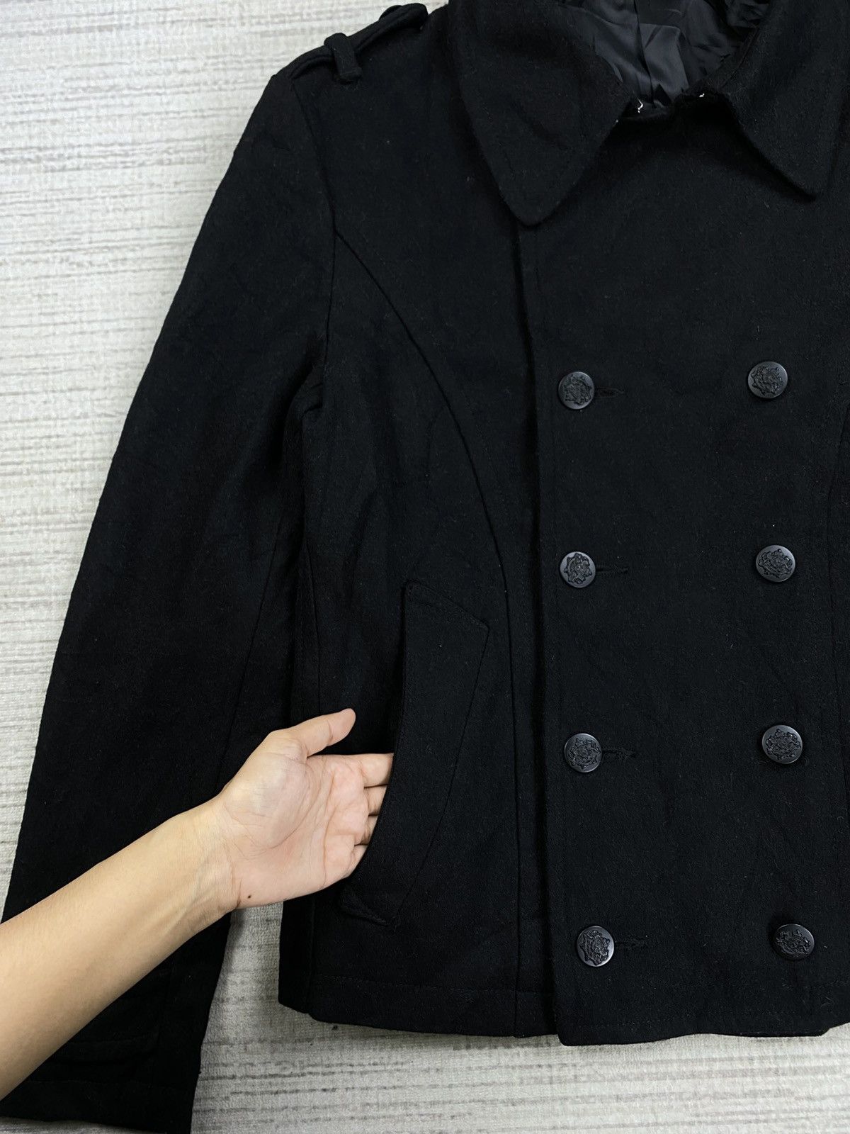PPFM Vintage PPFM Double Collar Buttoned Wool Coat Jacket Size US M / EU 48-50 / 2 - 7 Thumbnail