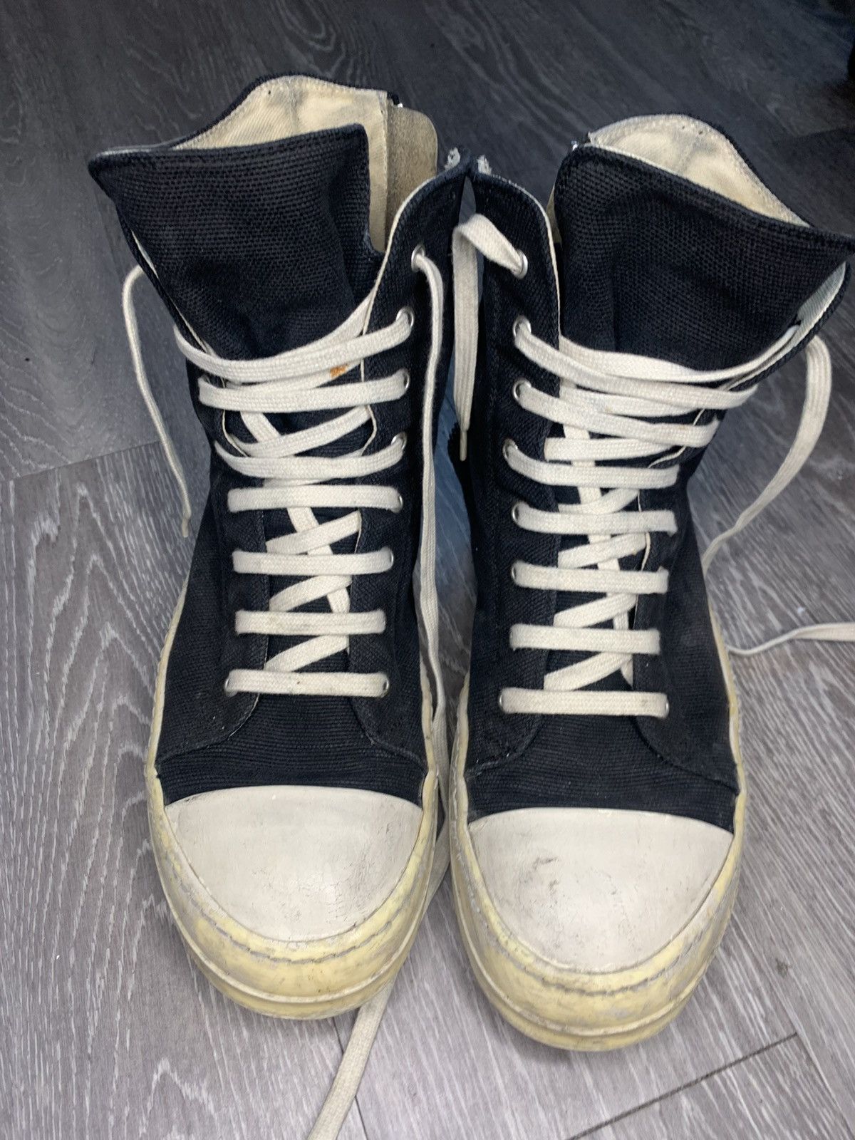 Rick Owens Drkshdw rick owen ramones high top Size US 10 / EU 43 - 1 Thumbnail