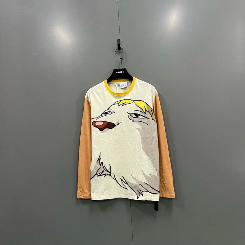 LOEWE Printed round neck long sleeves