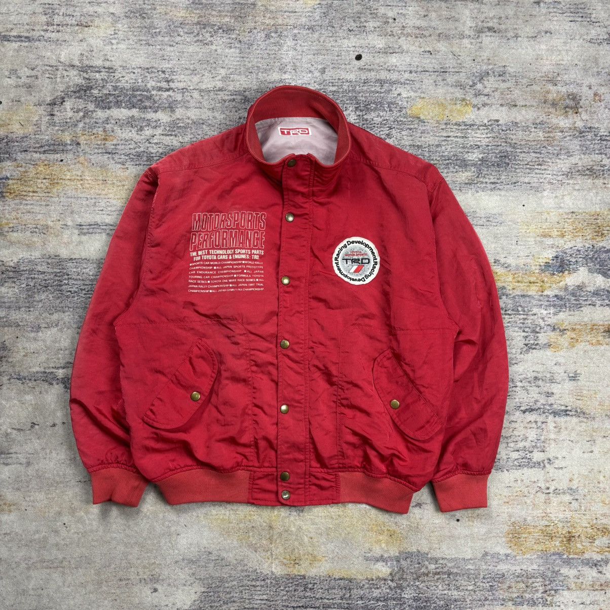 Vintage Vintage 90s Trd Toyota racing development bomber jacket Size US M / EU 48-50 / 2 - 1 Thumbnail