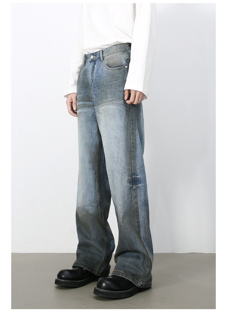 Japanese Brand American street retro straight-leg distressed wide-leg jeans Size US 32 / EU 48 - 4 Thumbnail