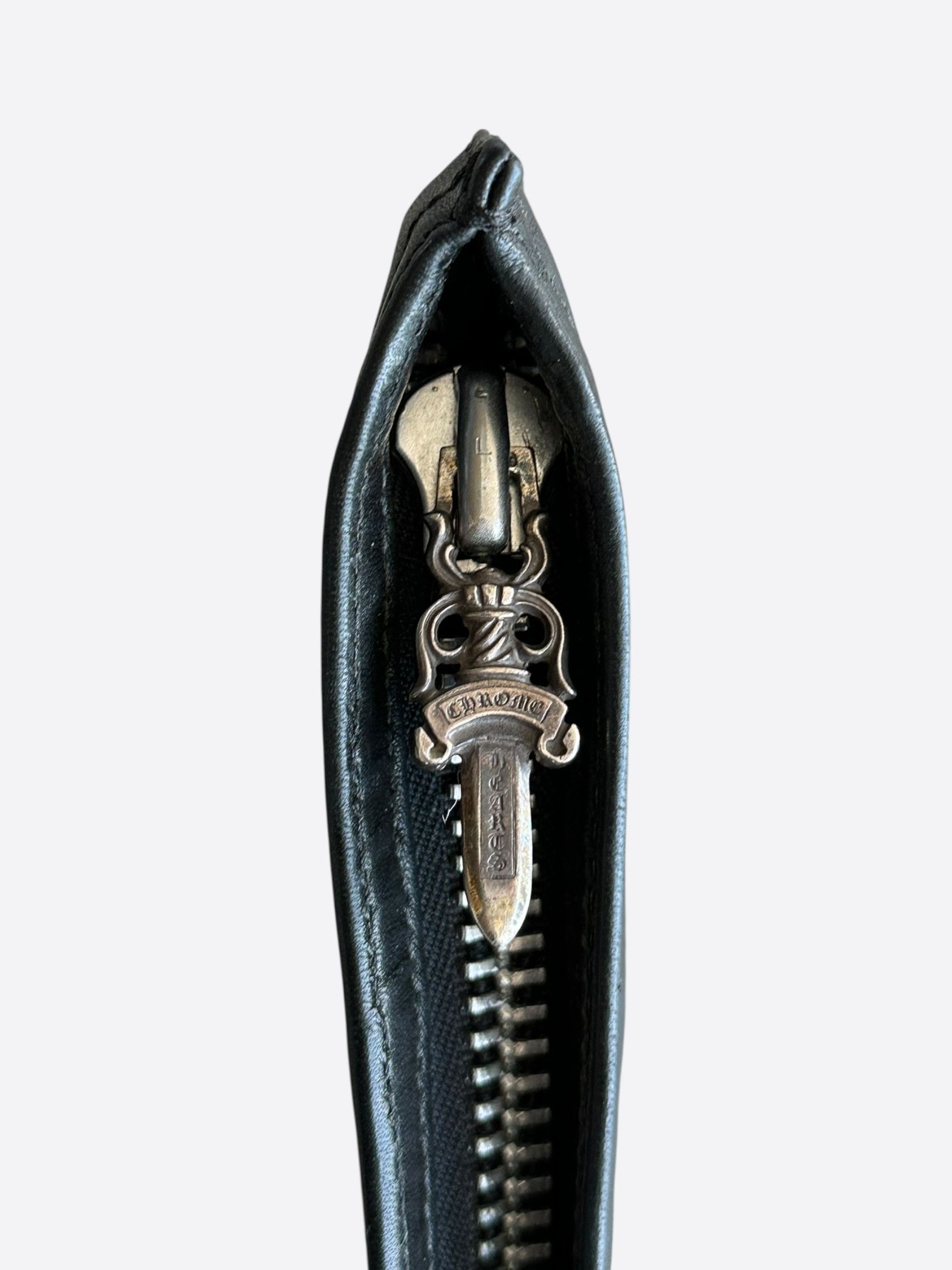 Chrome Hearts Chrome Hearts Black Fleur Leather Pouch Size ONE SIZE - 3 Thumbnail