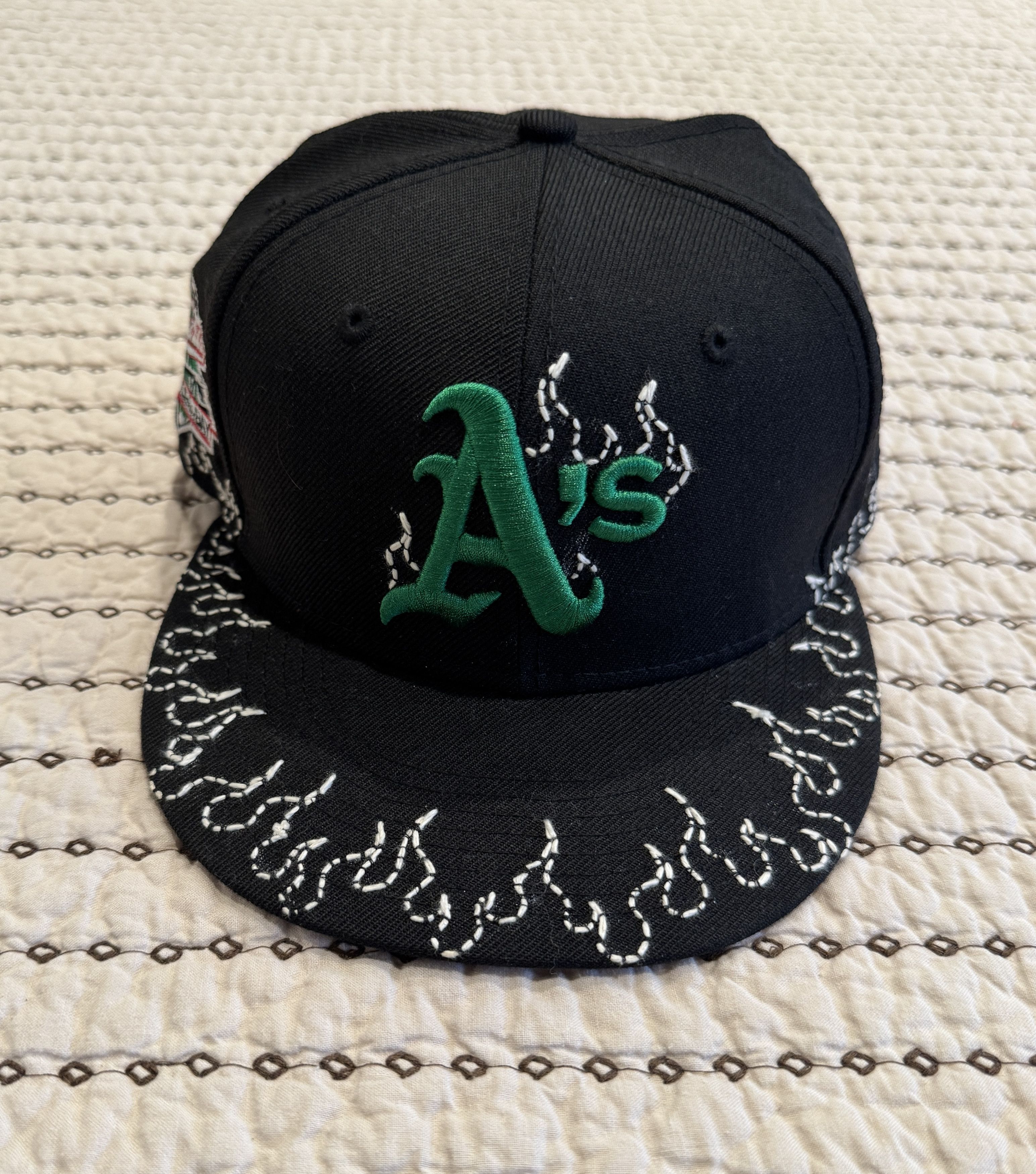 New Era LOSO NYC OAKLAND ATHLETICS HAT 1989 BATTLE OF THE BAY 7 1/4 Size 32 - 1 Thumbnail