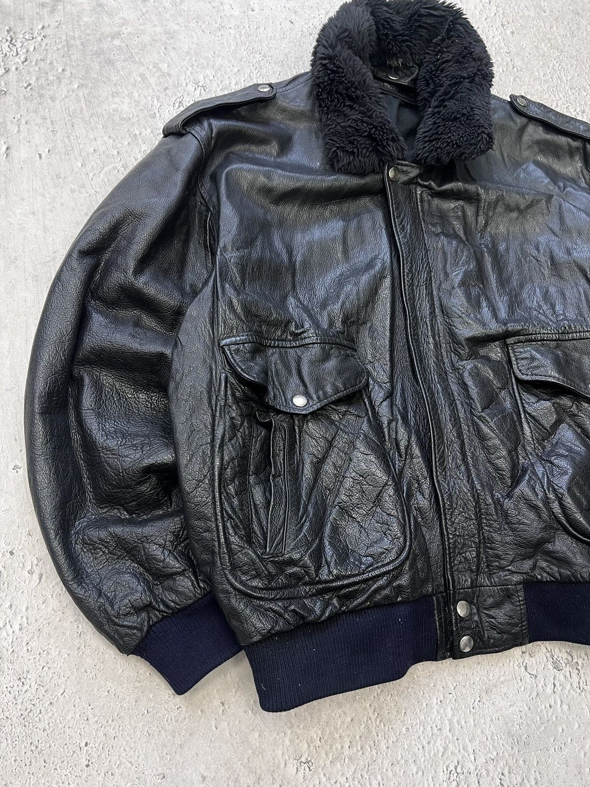 Vintage Leather Jacket Y2K Streetwear Fashion Vintage Opium Emo Punk Size US XL / EU 56 / 4 - 2 Thumbnail