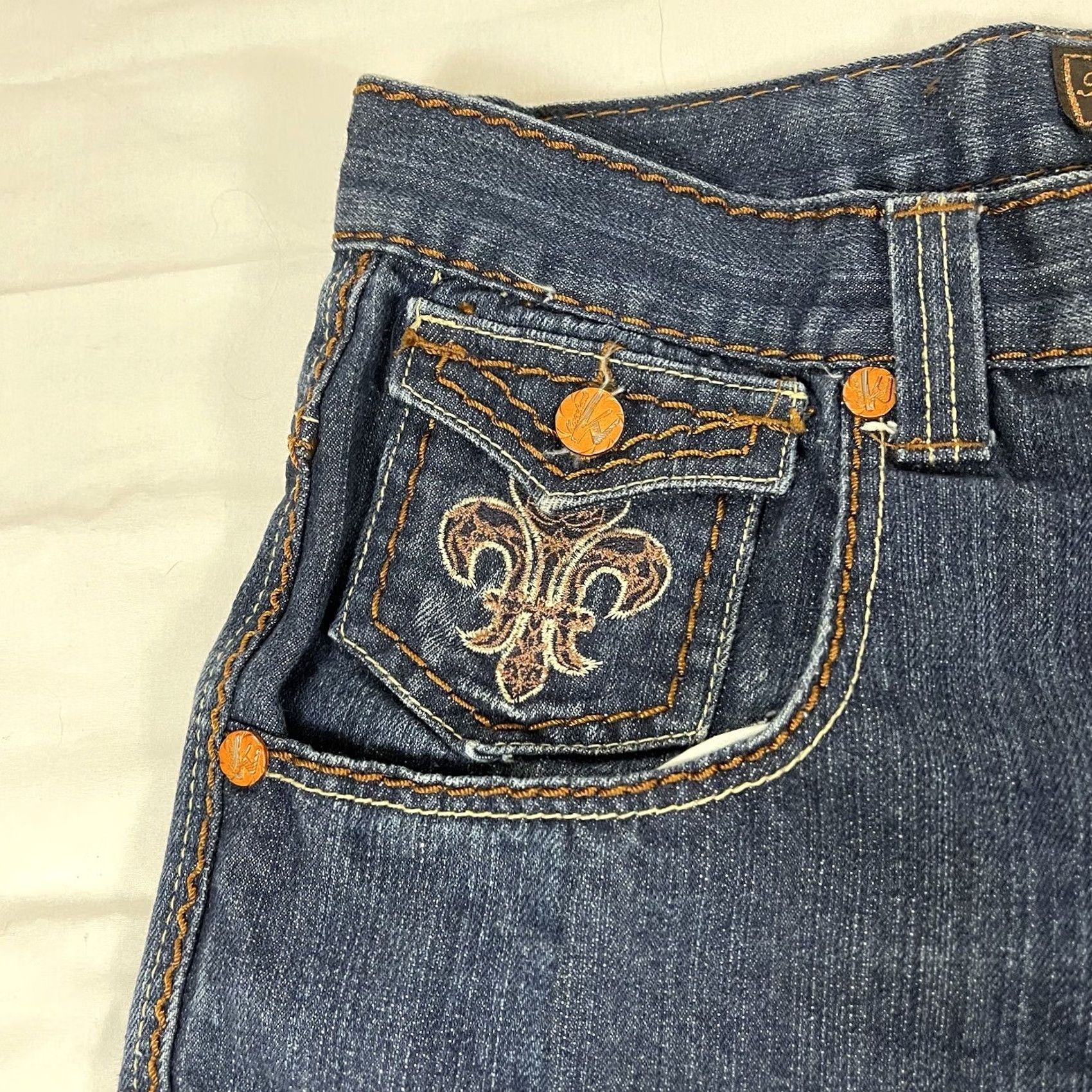 Denime Knockout Jeans Men’s 36x34 Denim Embroidered Flap Pocket Style 1026 Baggy KO Jeans Size US 34 / EU 50 - 7 Thumbnail