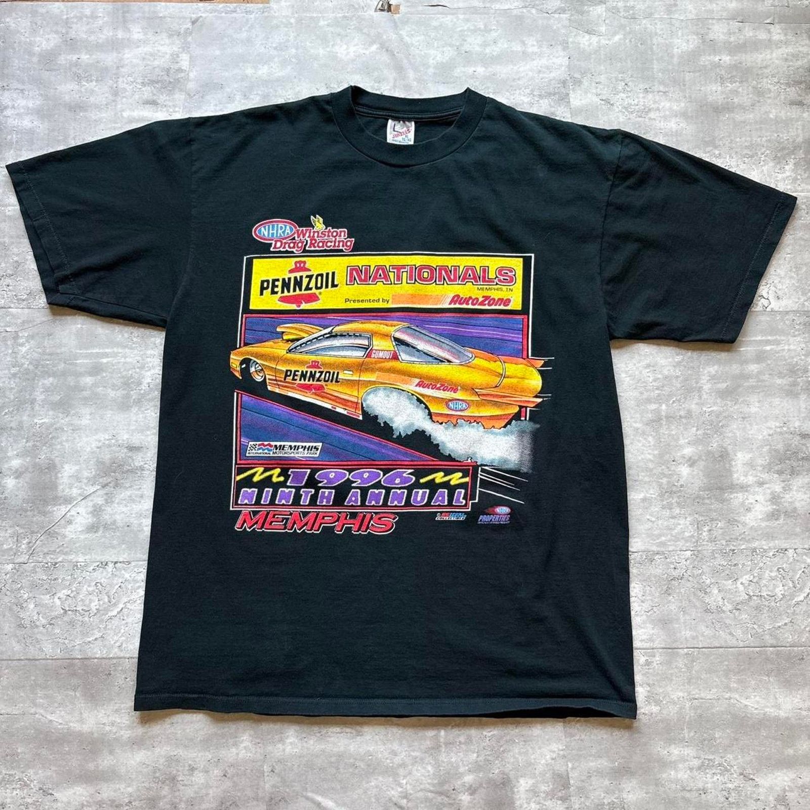 Jerzees Vintage 1990s pennzoil racing Size US XL / EU 56 / 4 - 1 Thumbnail