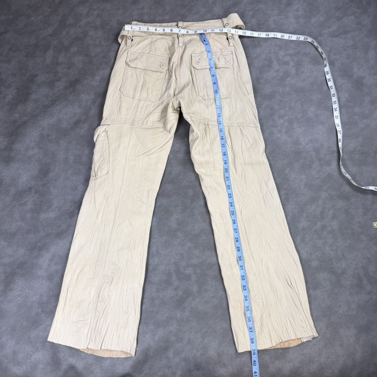 Japanese Brand Rare Koji Tachiyama Flare Light Leather Flared Pants Size US 28 / EU 44 - 6 Thumbnail