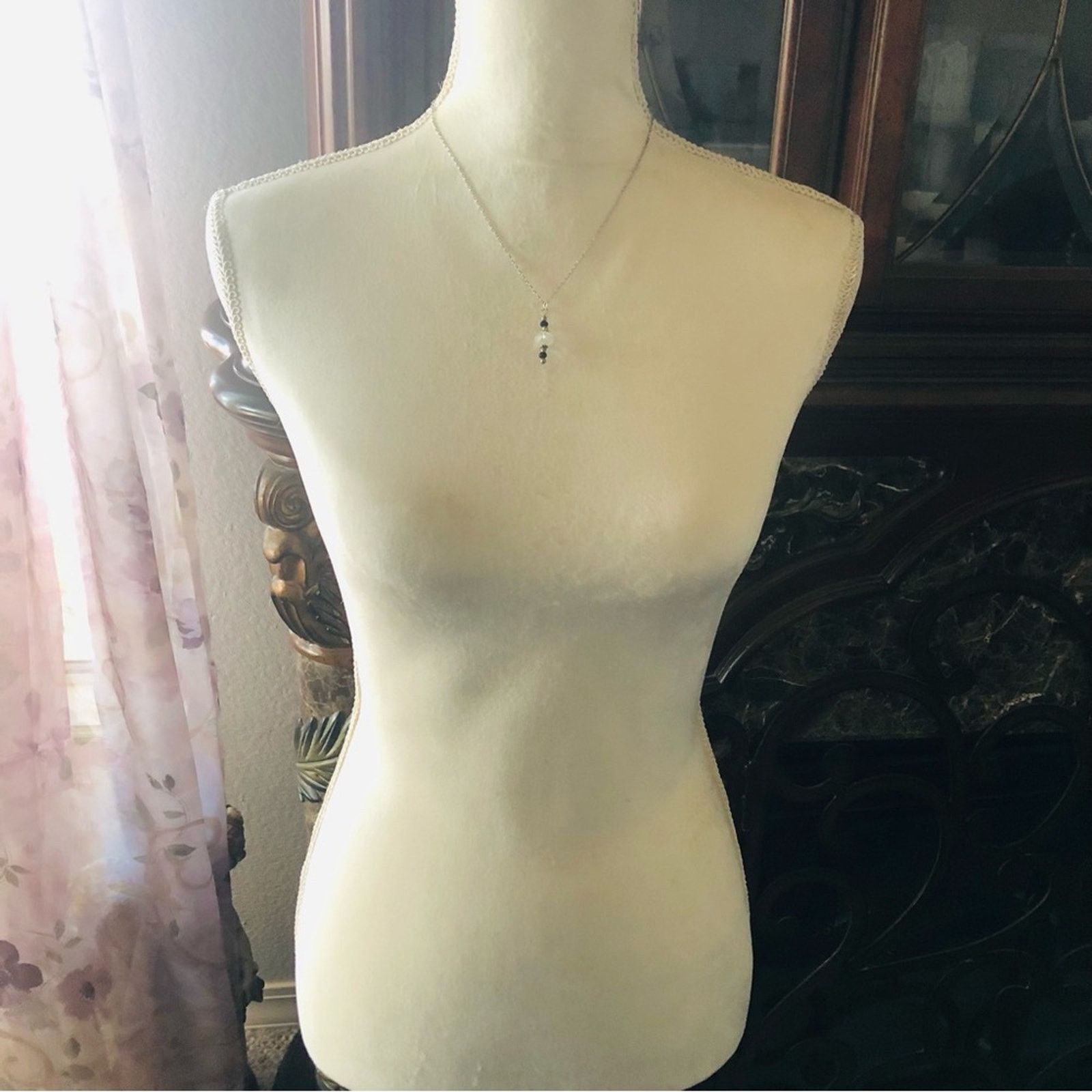 Handmade Handcrafted aura quartz crystal pendant on chain necklace Size ONE SIZE - 6 Thumbnail