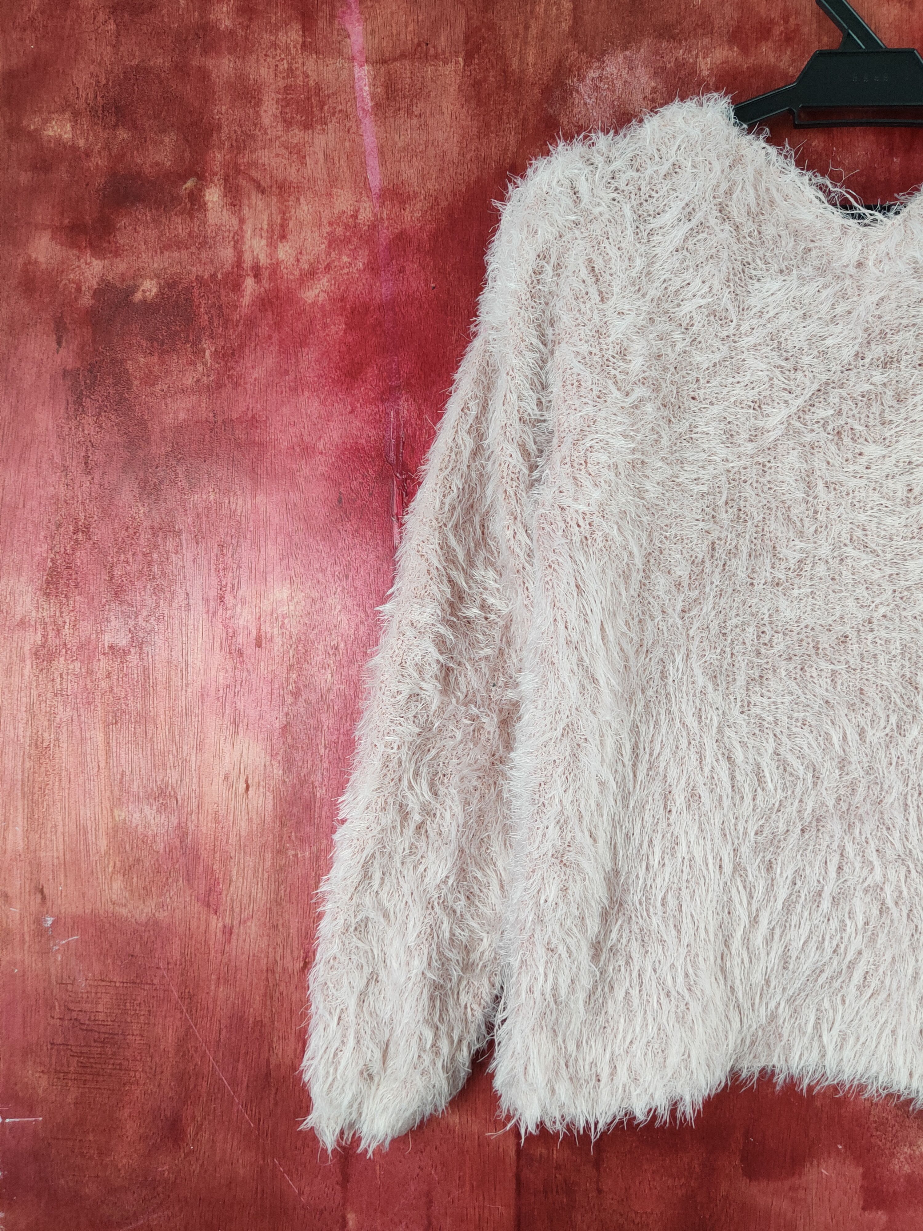 Aran Isles Knitwear Japanese Brand Pink Shag Shaggy Fur Mohair Knitwear #S2031 Size M / US 6-8 / IT 42-44 - 8 Thumbnail