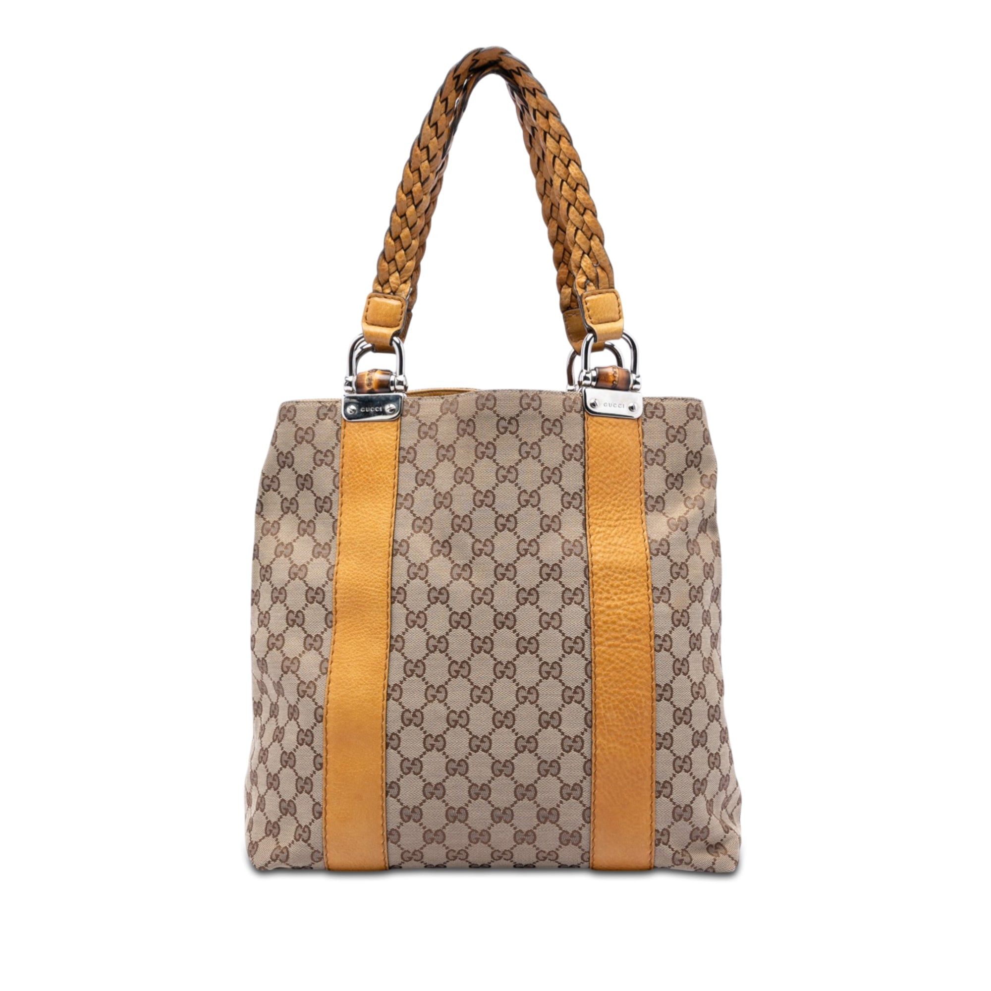 Gucci Large GG Canvas Bamboo Libeccio Tote Size ONE SIZE - 1 Thumbnail