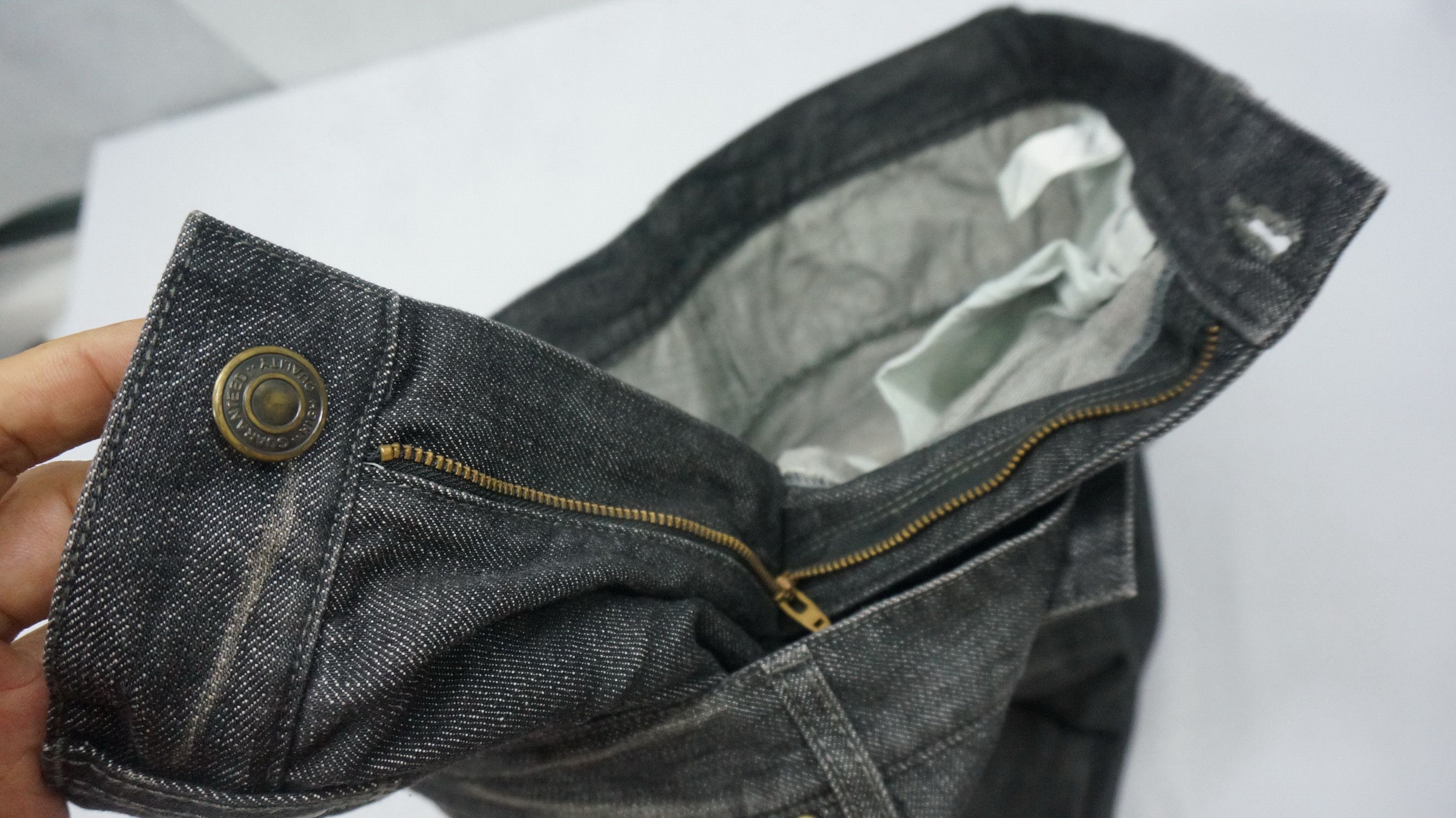 Japanese Brand ⛩️JAPANESE BRAND Double Waist Faux Snakeskin Jeans Size US 29 - 14 Thumbnail