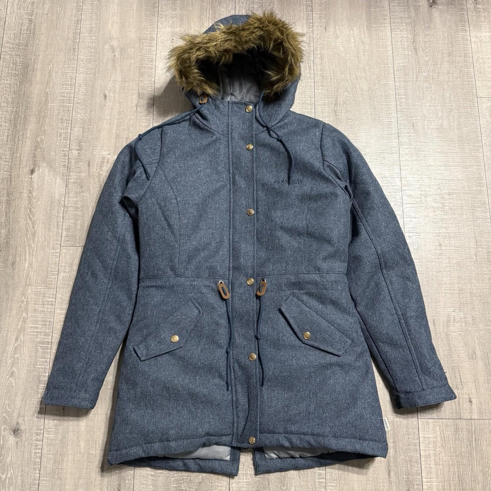 Magliano Magellan Winter Faux Fur Ski Parka Jacket Blue Denim Style Size S / US 4 / IT 40 - 1 Thumbnail