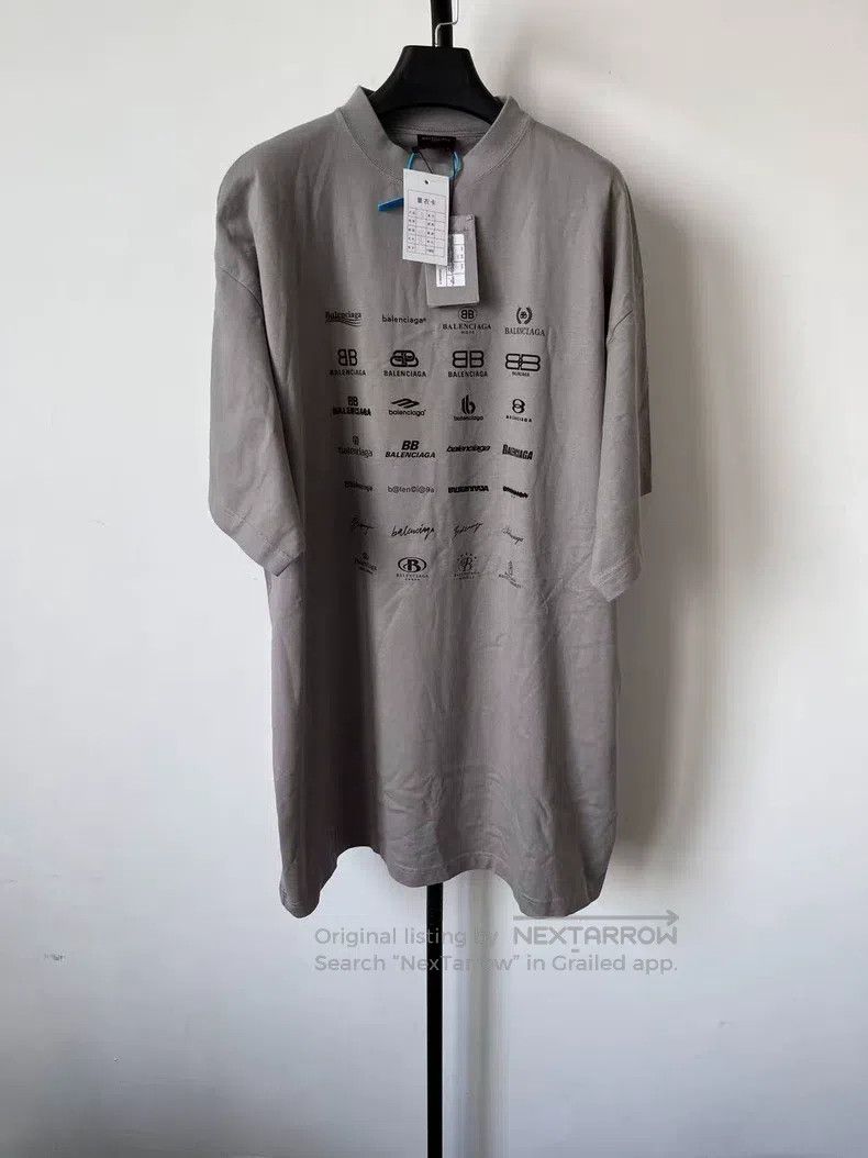 Balenciaga Balenciaga Logo Print Round Neck Short Sleeve T-Shirt Size US L / EU 52-54 / 3 - 1 Thumbnail