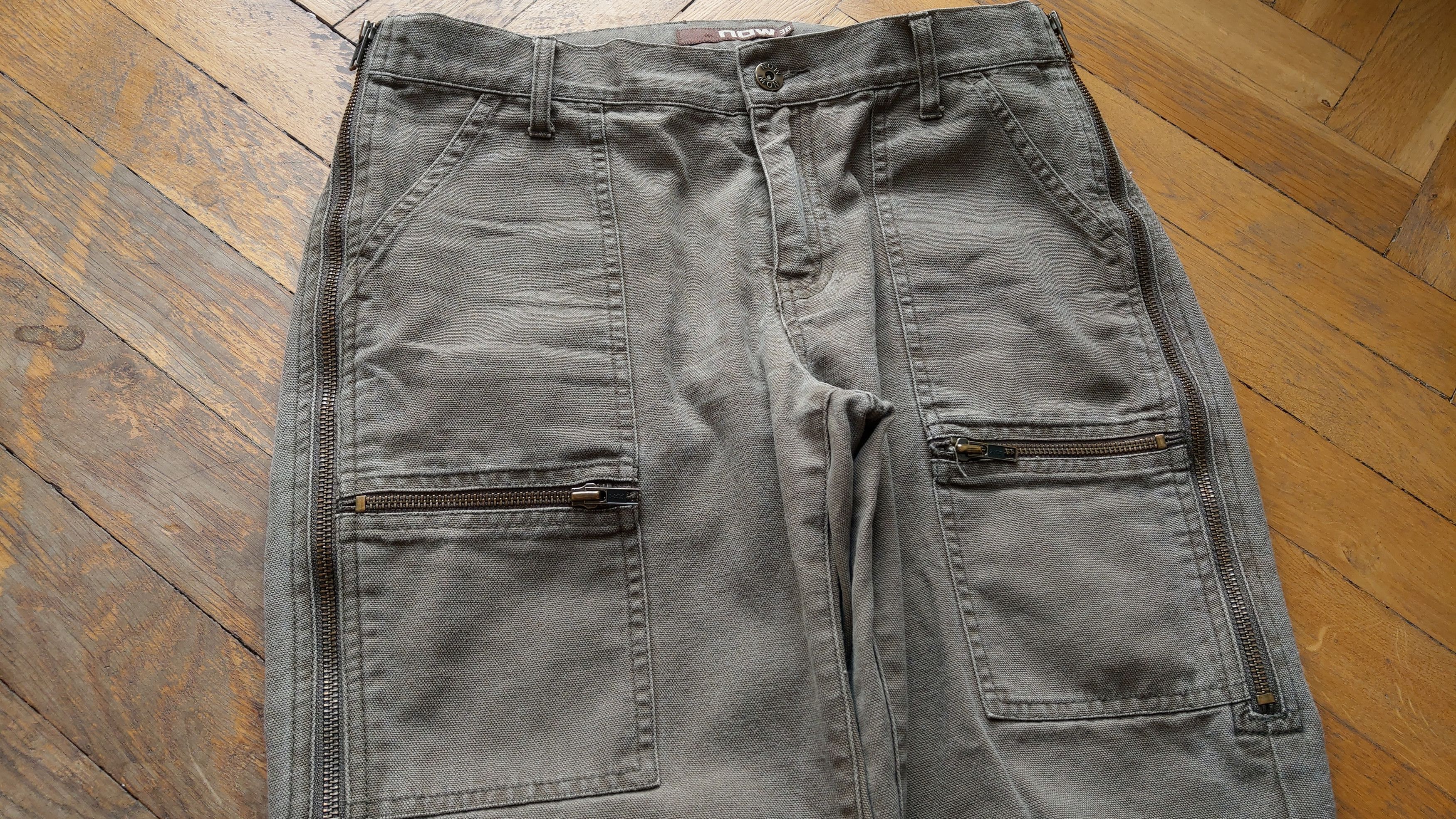 Japanese Brand × Vintage Detailed Cargo Pants Flared Hacker opium y2k Baggy Bootcut Size US 31 - 4 Thumbnail