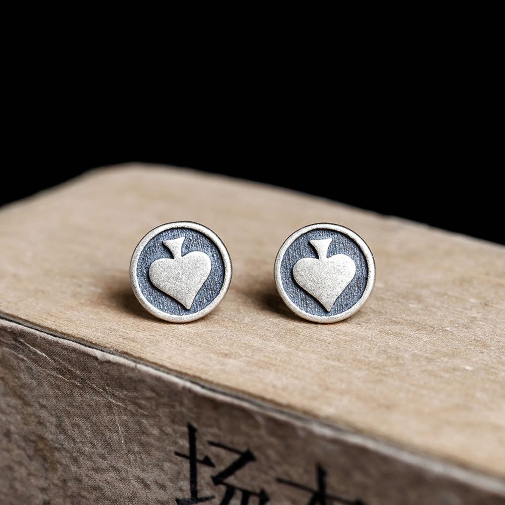 Diamond Earrings x Jewelry Spades A Future Earrings One Pairs Chrome Jewelry in Silver, Men's