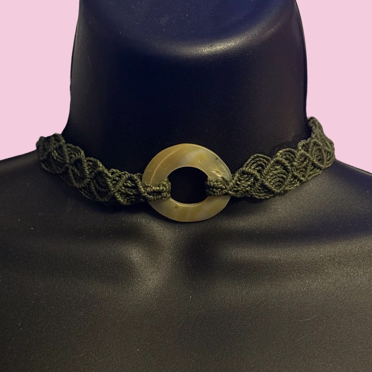 Other Green macrame mother of pearl choker necklace Size ONE SIZE - 1 Thumbnail