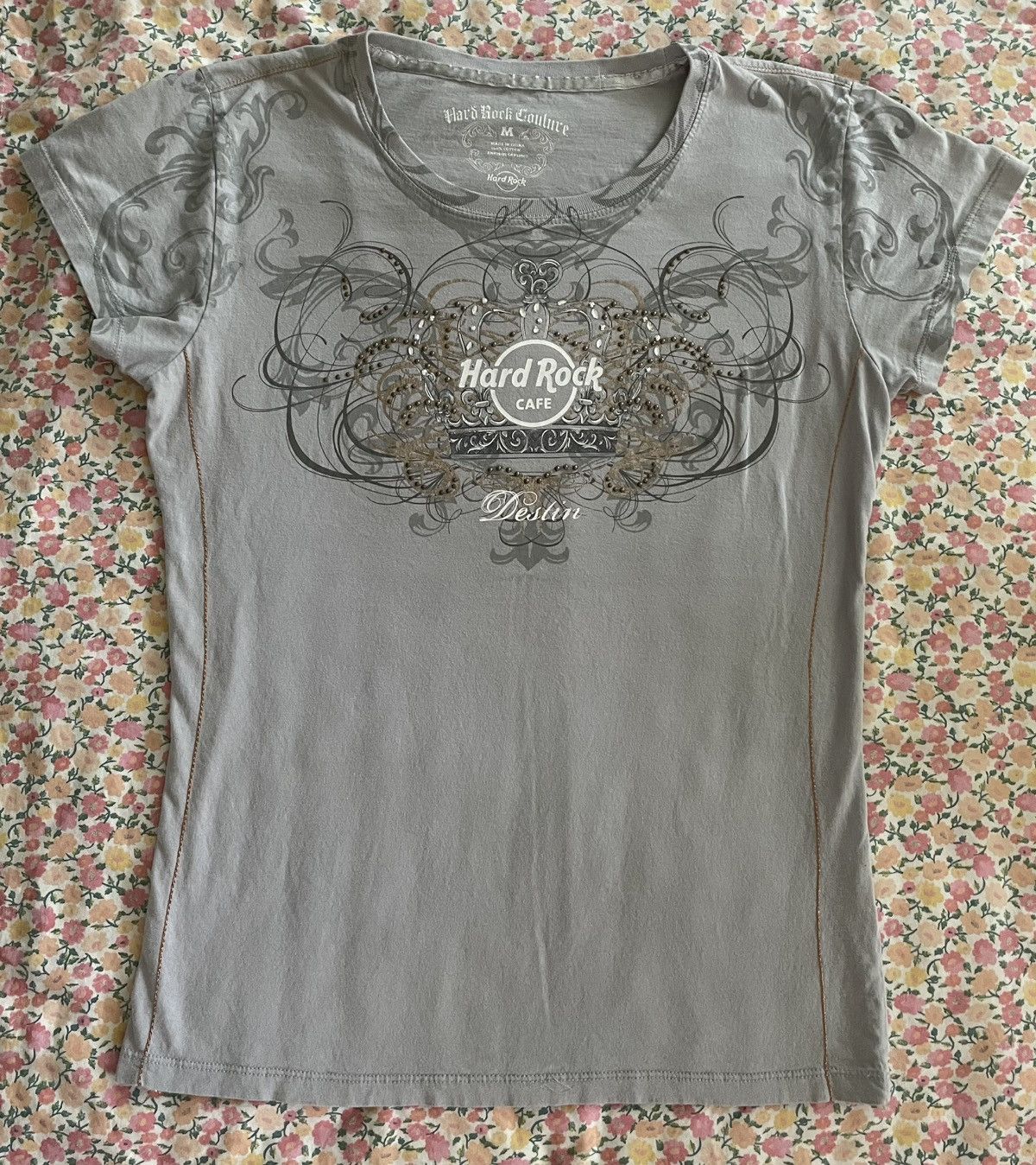 Hard Rock Cafe Hard Rock Couture “Stone Crown” Tee Medium Embellished MINT Size M / US 6-8 / IT 42-44 - 1 Thumbnail