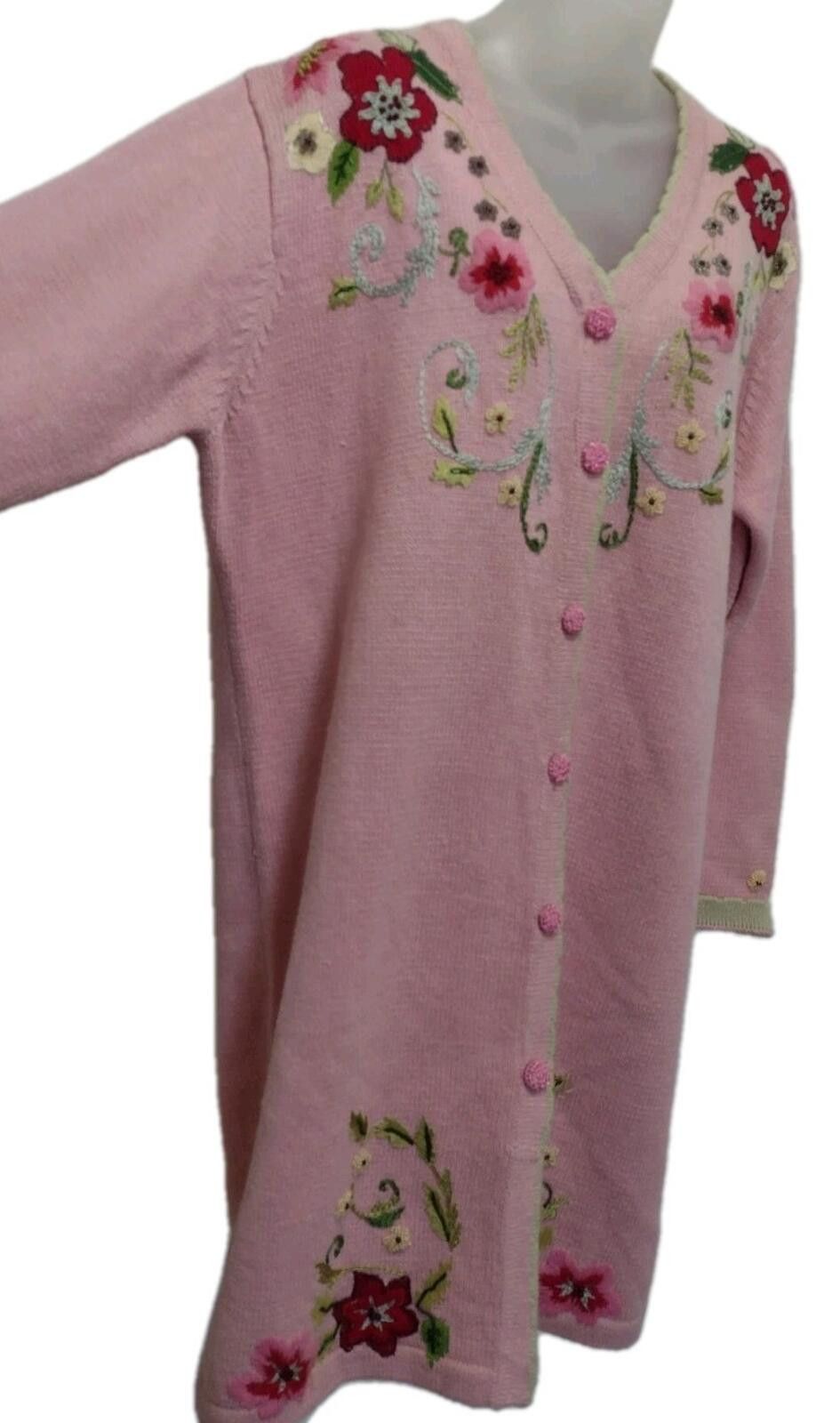 Other Storybook Knits Wrapped in Romance Floral Duster Cardigan L Size L / US 10 / IT 46 - 2 Thumbnail