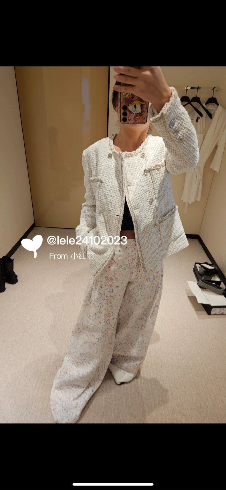 Chanel Chanel 25C Early Spring Vacation Series White Tweed Jacket Size XS / US 0-2 / IT 36-38 - 6 Thumbnail