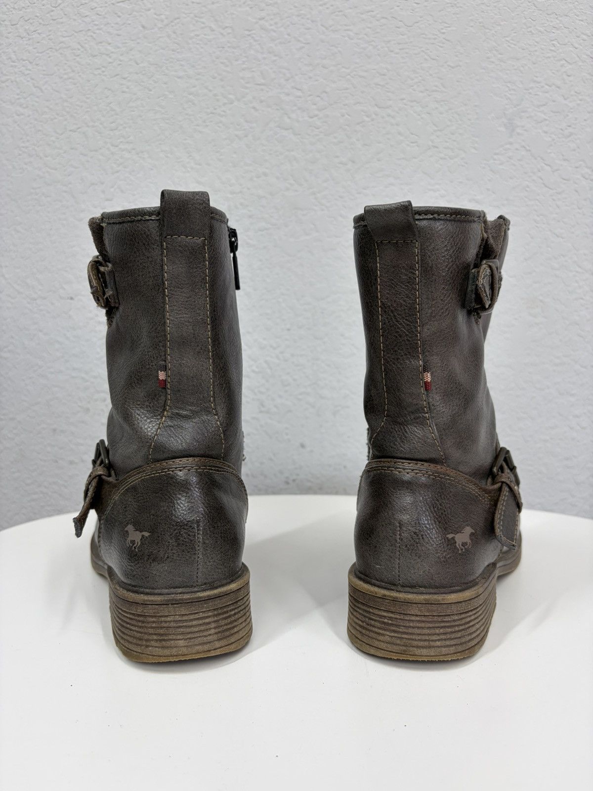 A.S.98 Vintage Like Maison Margiela Belted Leather Biker Boots 00s Size US 8 / EU 41 - 5 Thumbnail