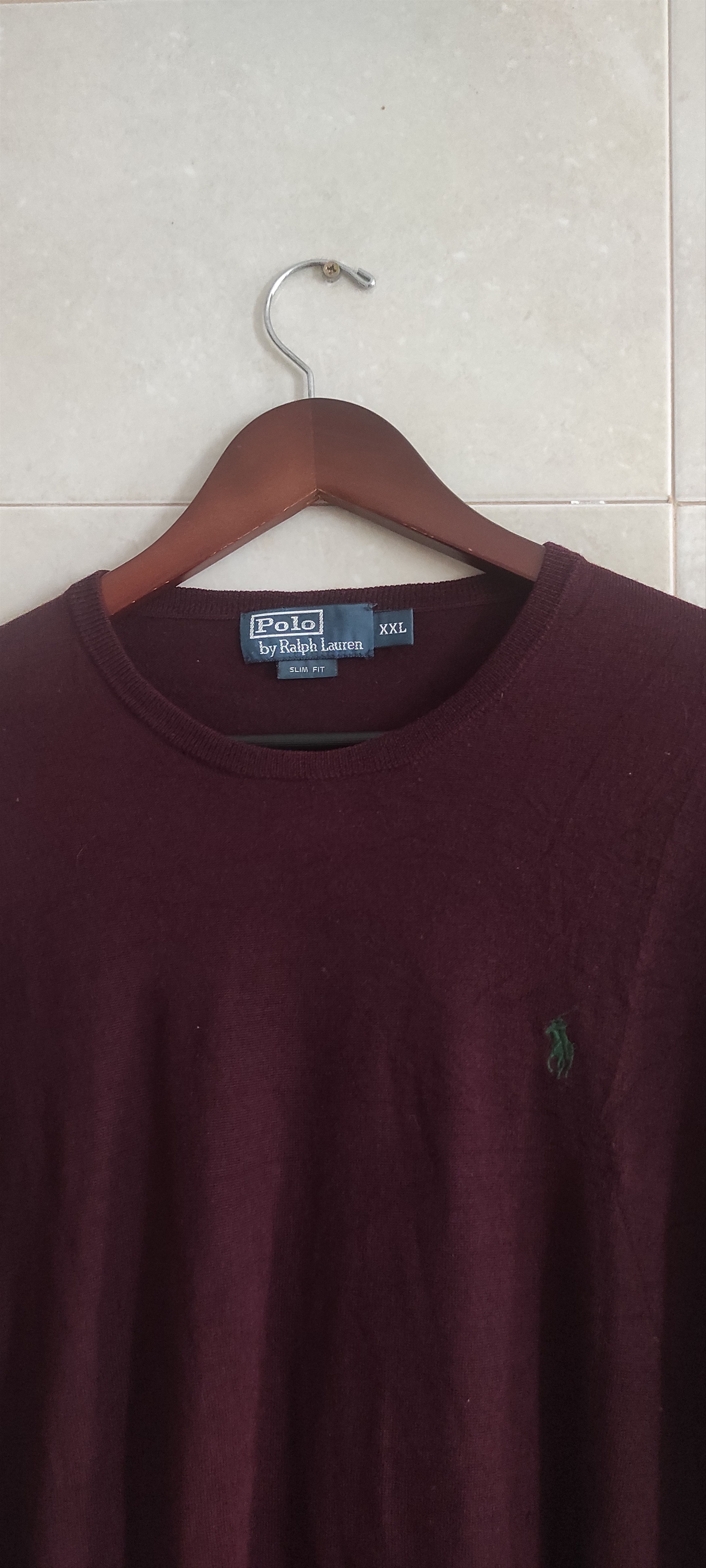 Polo Ralph Lauren Polo Ralph Lauren Knit Merino Red Wine Crew Neck Pullover Size US XL / EU 56 / 4 - 10 Thumbnail