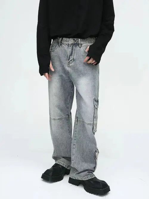 VIBE Retro baggy cargo jeans with big pockets Size US 32 / EU 48 - 3 Thumbnail