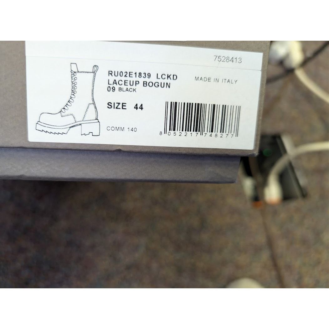 Rick Owens o1rshd1 Lace-up Bogun leather boot with a platform sole Size US 11 / EU 44 - 24 Thumbnail