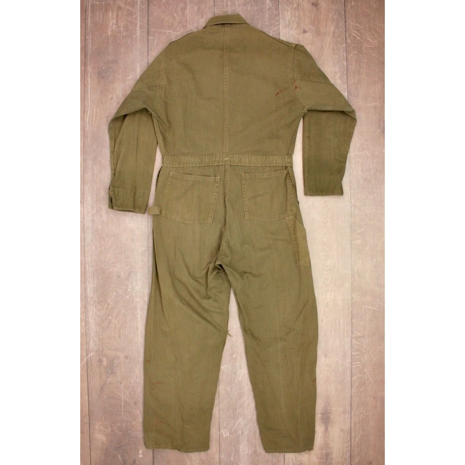 Vintage VTG WWII 1940s Era HBT Wreath Overalls Sz 40 WW2 40s Mechanic Shirt Mens Vintage Overalls Size US 40 / EU 56 - 2 Thumbnail