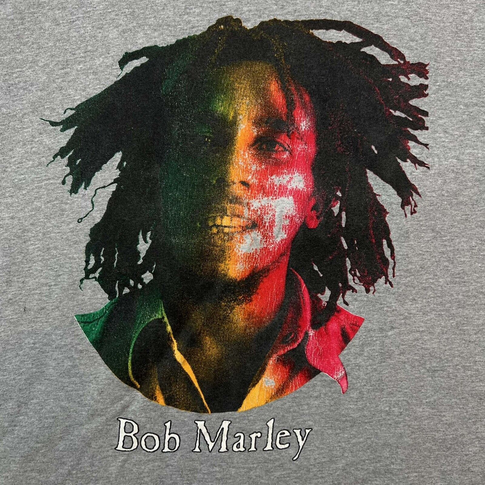 Band Tees × Bob Marley × Vintage Vintage Bob Marley T Shirt Double Sided Short Sleeve Rap Tee Size US XL / EU 56 / 4 - 2 Thumbnail