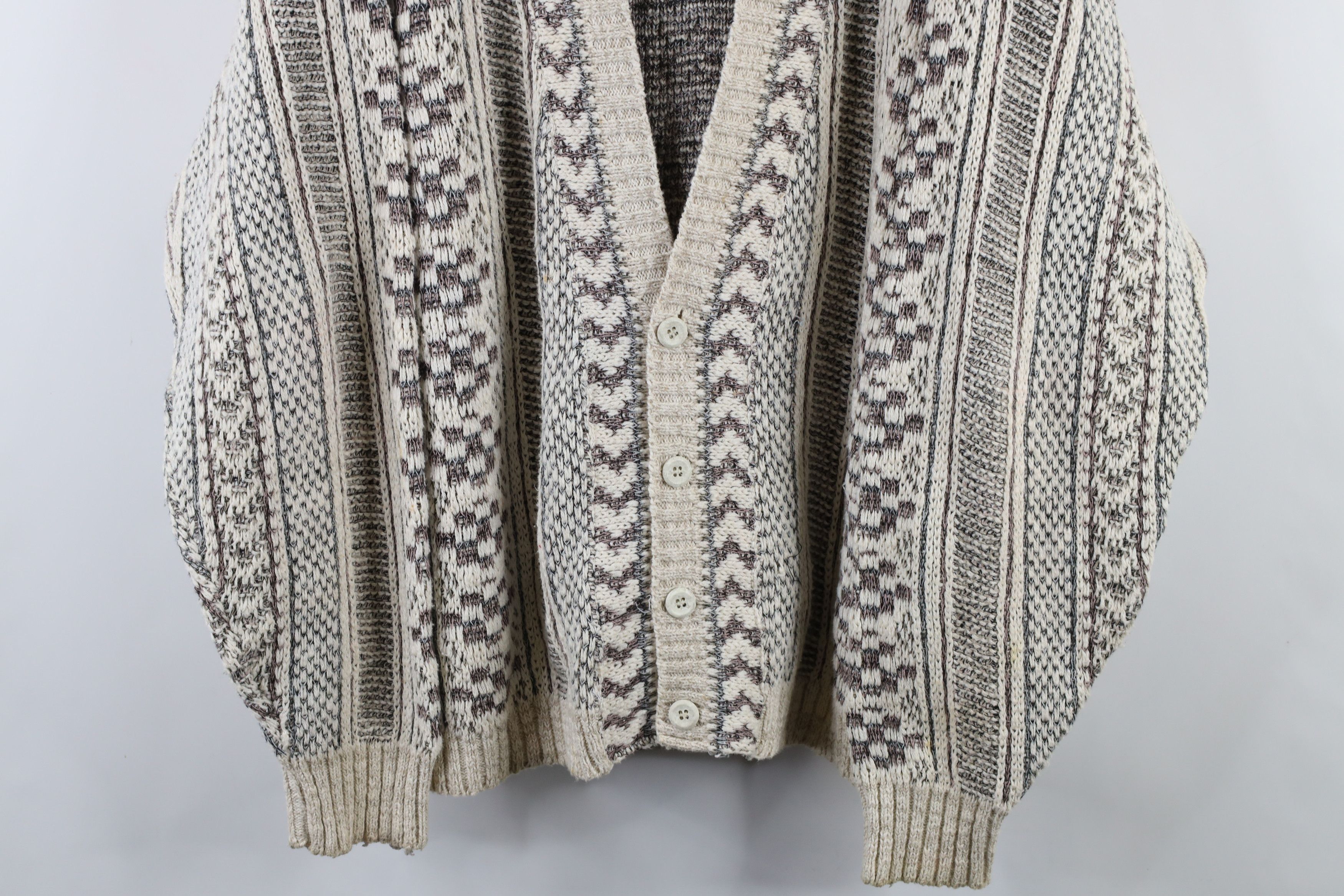 Vintage Vintage 90s Coogi Style Ribbed Knit Cardigan Sweater Size US XXL / EU 58 / 5 - 3 Thumbnail
