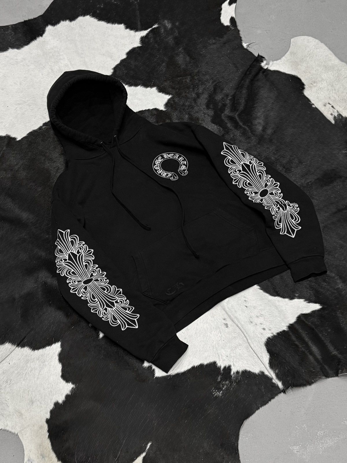 Chrome Hearts Chrome Hearts Hoodie Floral Back Horseshoe Size US S / EU 44-46 / 1 - 8 Thumbnail