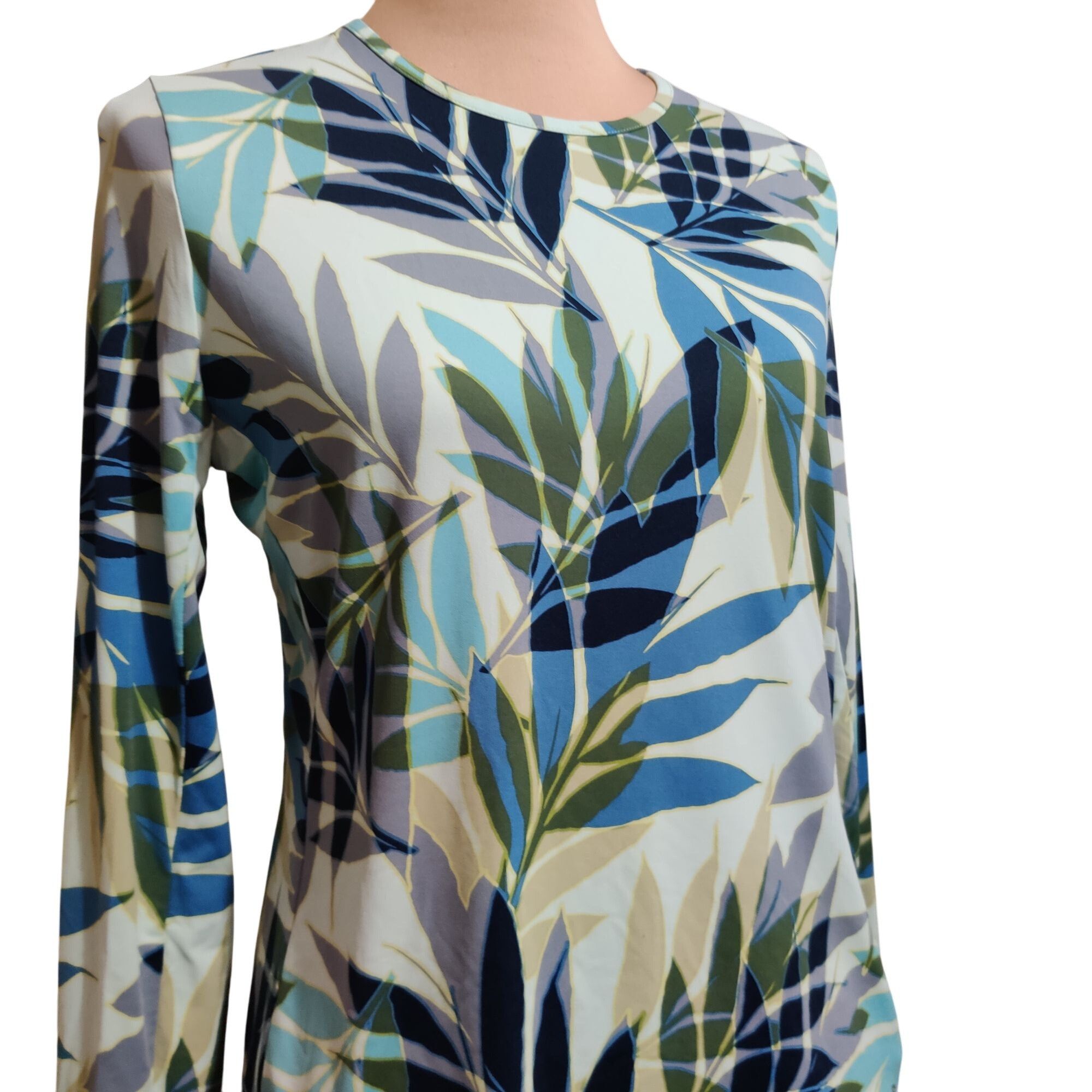 Hang Ten Hang Ten M Tropical Leaf Long Sleeve Swim Shirt Modest Rashg Size M / US 6-8 / IT 42-44 - 2 Thumbnail