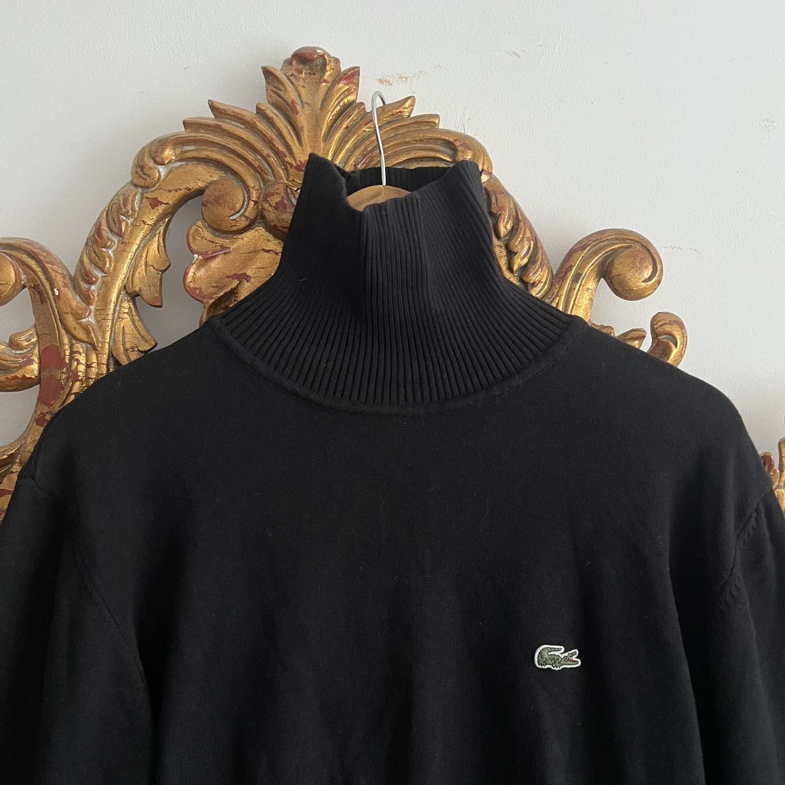 Lacoste Vintage Lacoste sweater Black knitwear Sz XL Size US XL / EU 56 / 4 - 4 Thumbnail