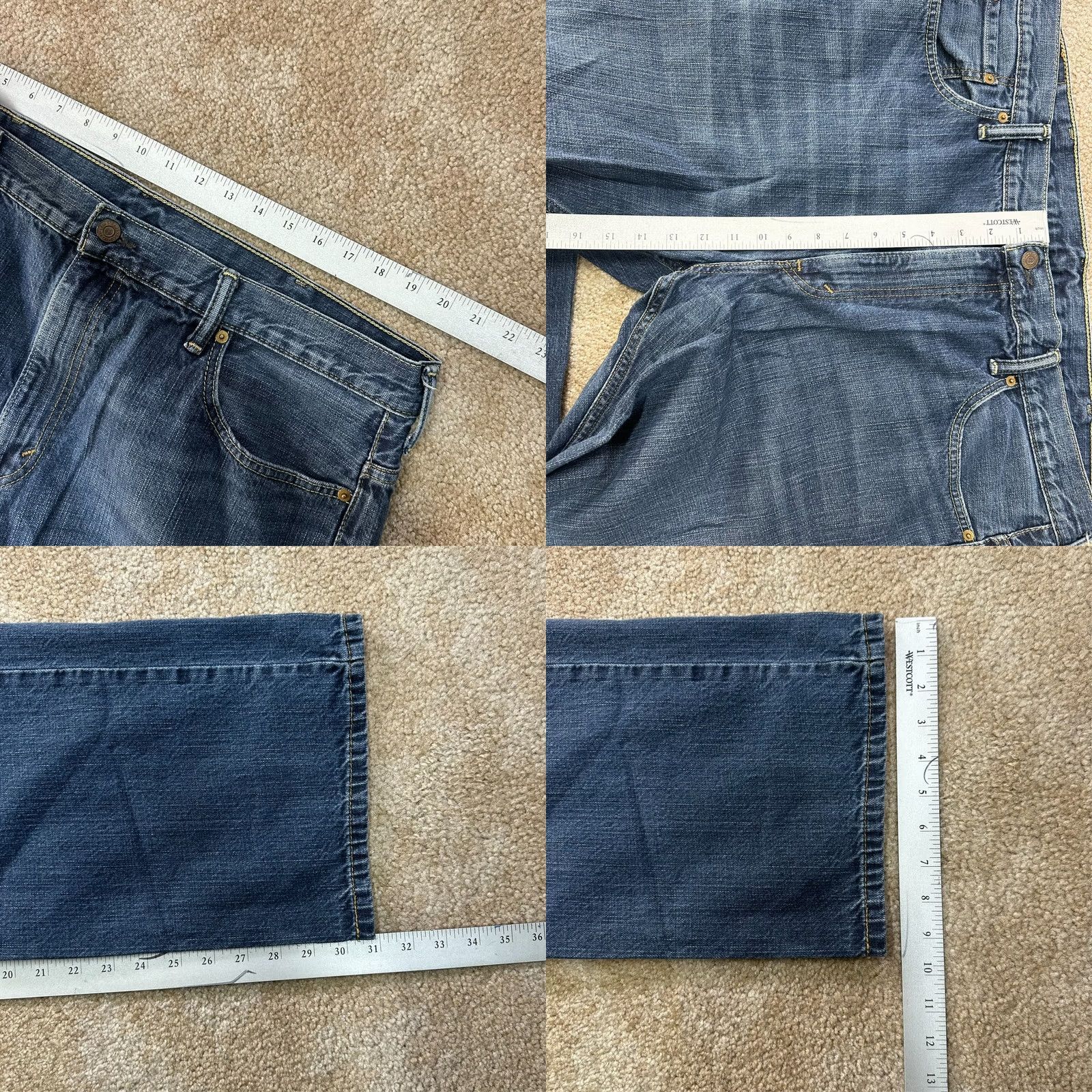 Levi's VINTAGE Levi's 569 Loose Straight Jeans Mens 40x32 Blue Denim Baggy Relaxed 90s Grunge Jeans Mens Size US 40 / EU 56 - 8 Thumbnail