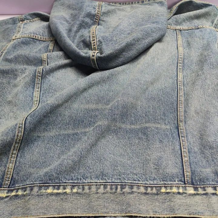 Balenciaga Balenciaga Denim Long Sleeve Hooded Jacket 0079-2507 Size US M / EU 48-50 / 2 - 3 Thumbnail