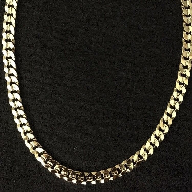 Jewelry Gold Chain Cuban Link Curb Necklace 30in 10mm Size ONE SIZE - 2 Thumbnail