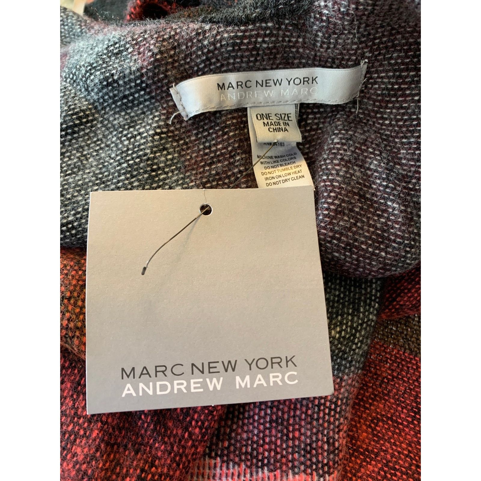 Other Marc New York Poncho Buffalo Plaid Cardigan Tassel & Fringes Size ONE SIZE - 10 Thumbnail
