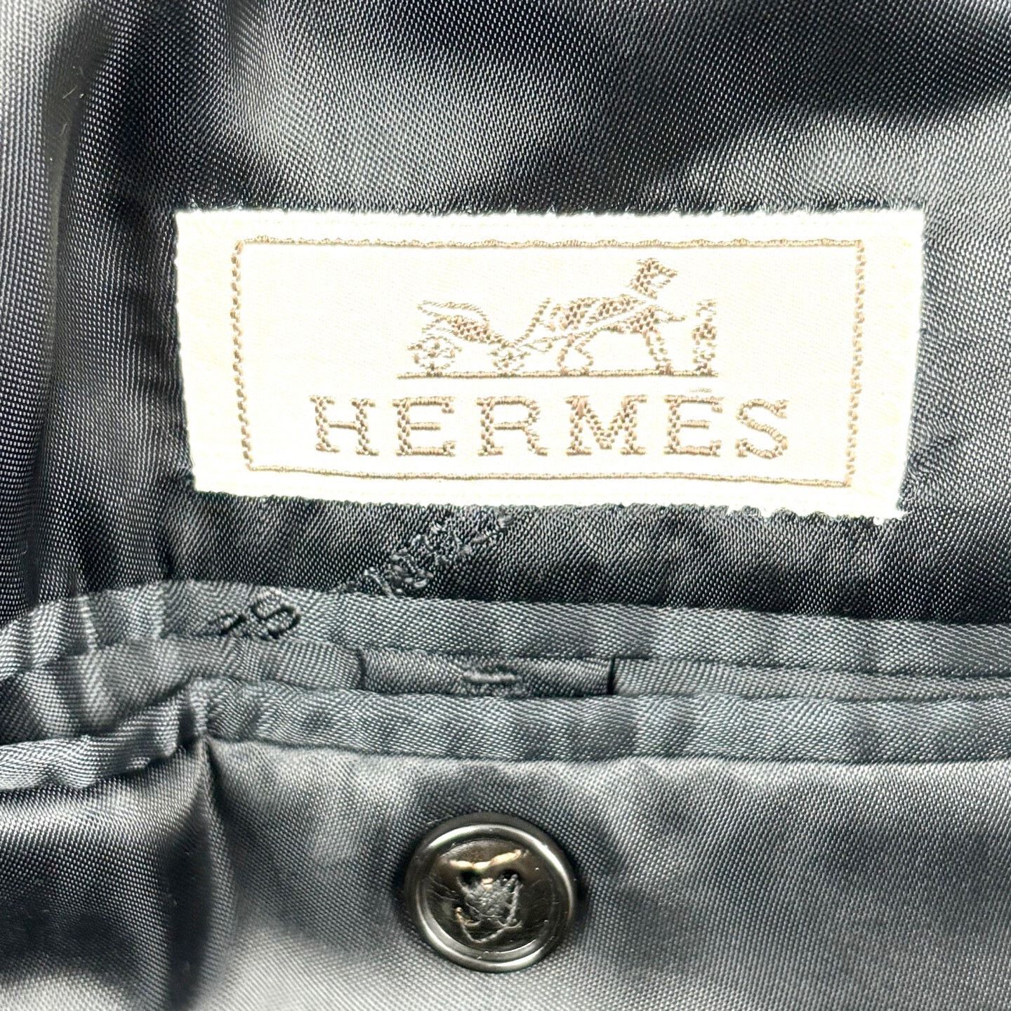 Hermes Hermes Deep Blue Coat for Elegant Style Size US L / EU 52-54 / 3 - 3 Thumbnail